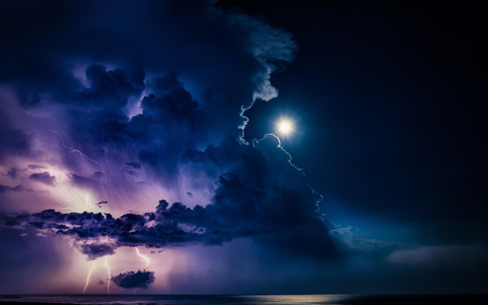 1680x1050 Lightning at Night HD 1680x1050 Resolution Wallpaper, HD Nature 4K Wallpaper, Image, Photo and Background