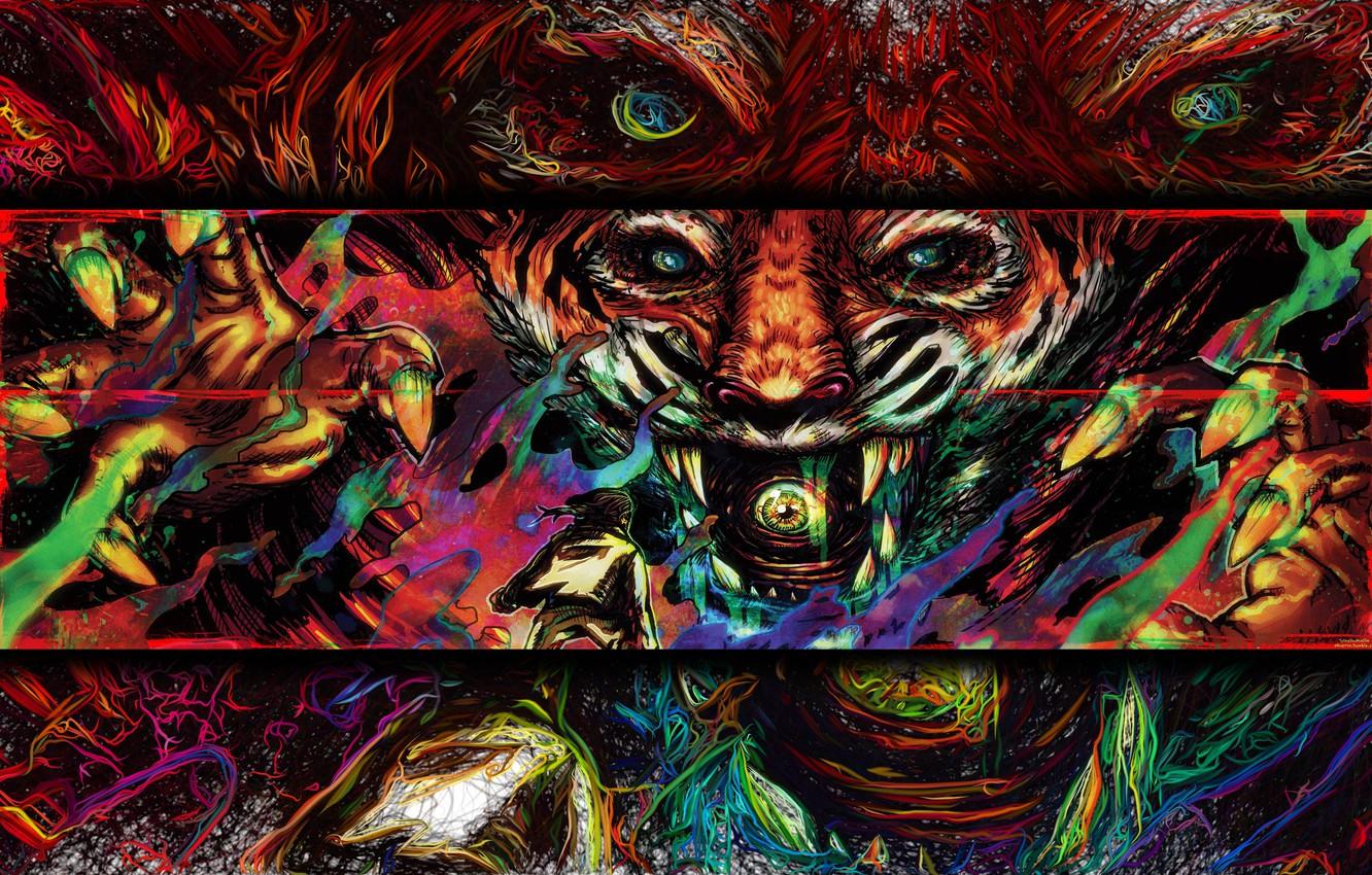 1332x850 Wallpaper Figure, The game, Tiger, Art, Miami, Tony, Hotline Miami, Tony, Hotline image for desktop, section арт