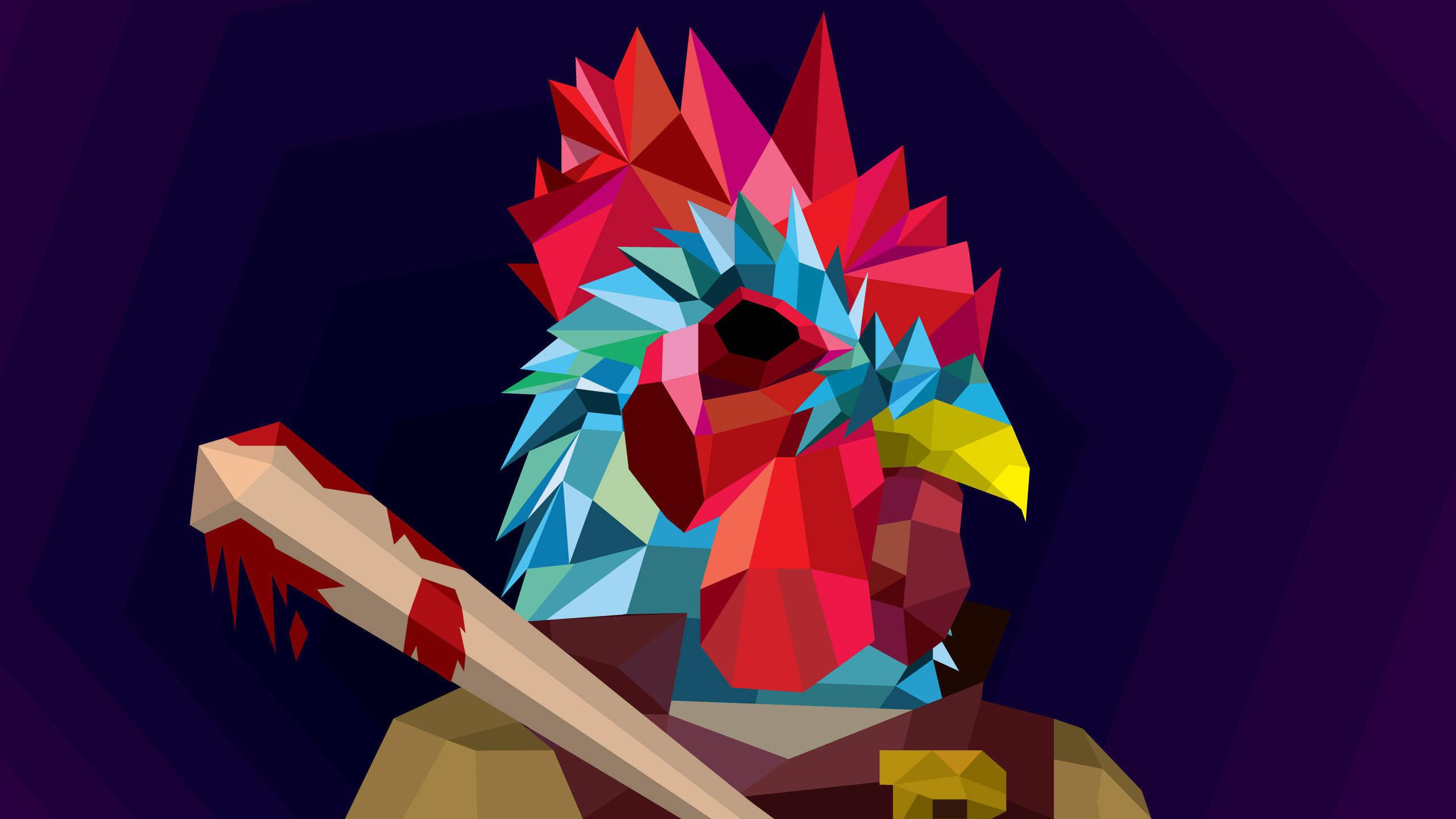 2560x1440 Download Geometric Art Hotline Miami HD Wallpaper