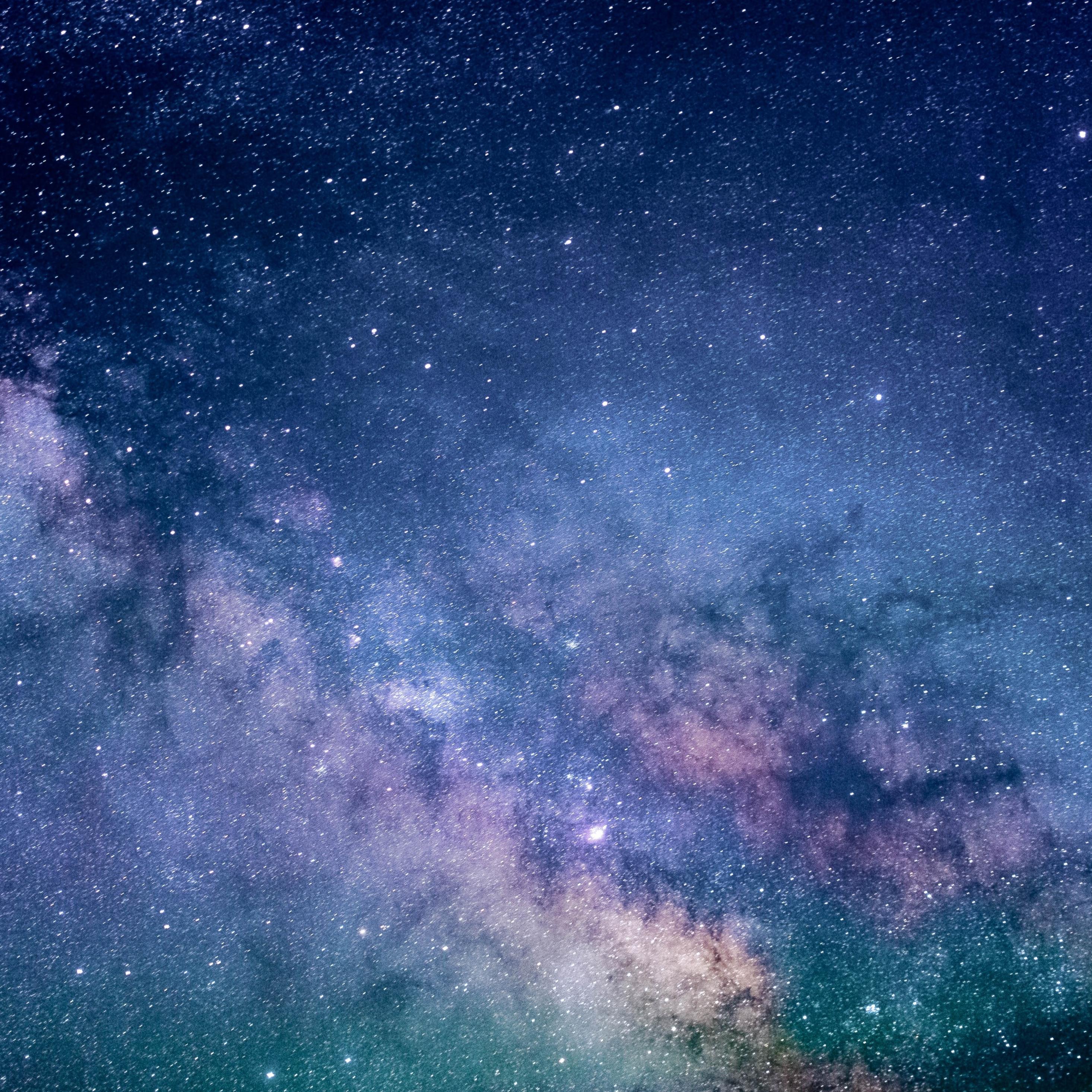 2932x2932 Download starry space, milky way, clouds, stars 2932x2932 wallpaper, ipad pro retina, 2932x2932 image, background, 8128