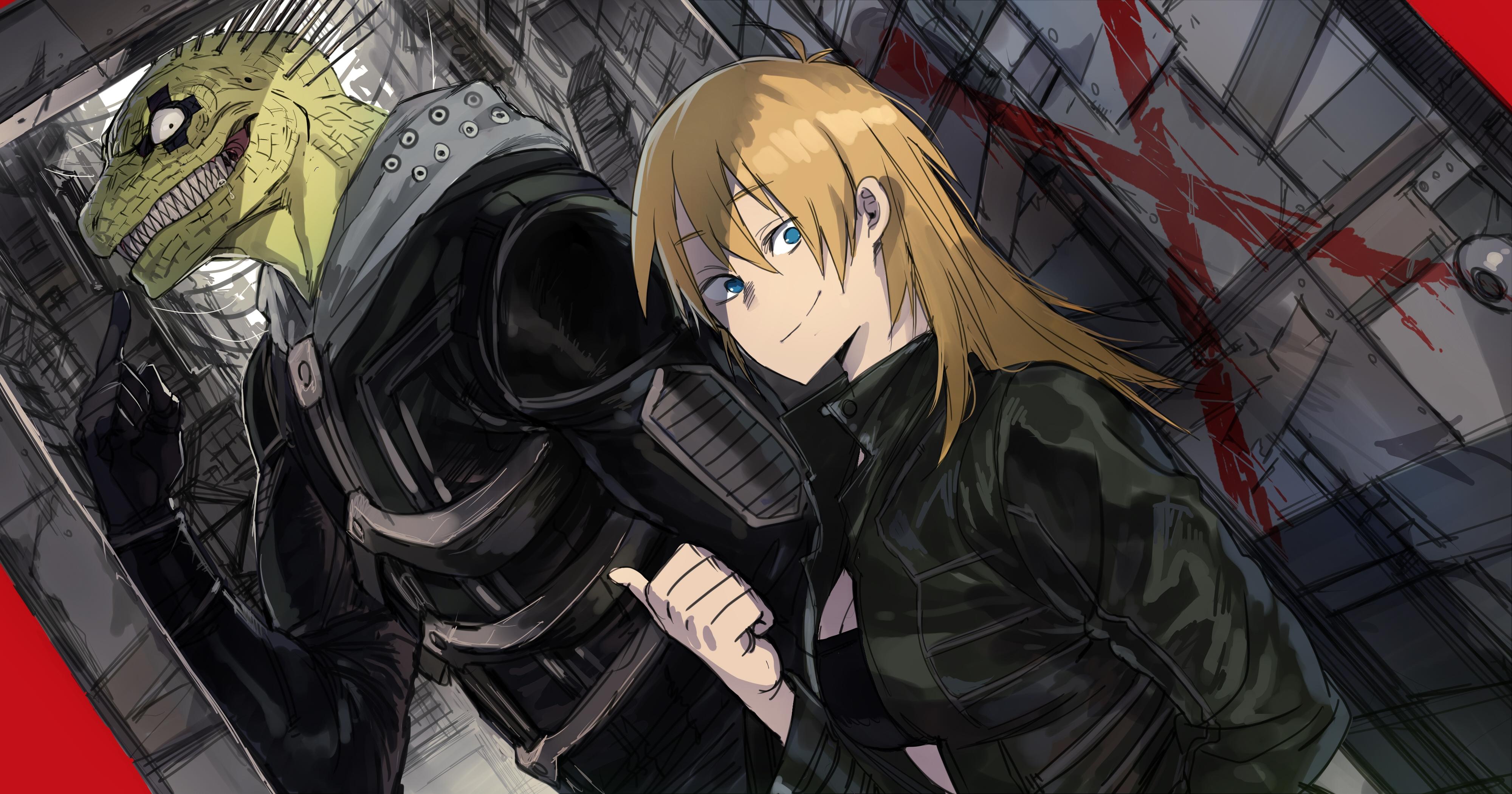 4000x2100 Dorohedoro HD Wallpaper: Kaiman & Nikaido Anime Duo in Actionx2100