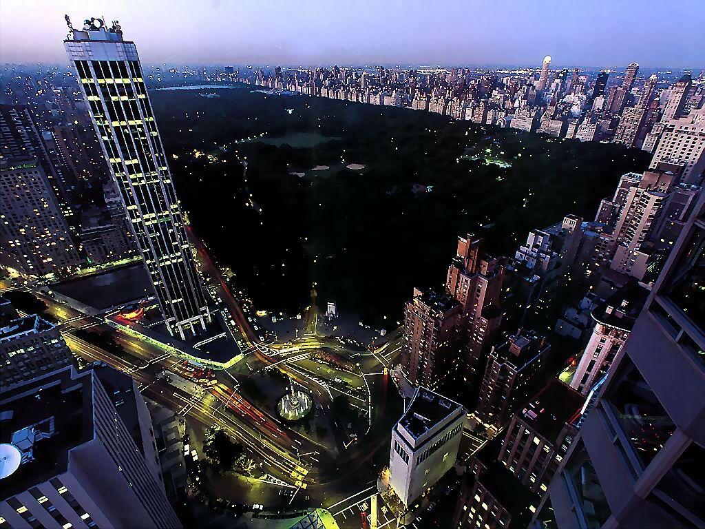 1024x768 Manhattan Central Park From Above