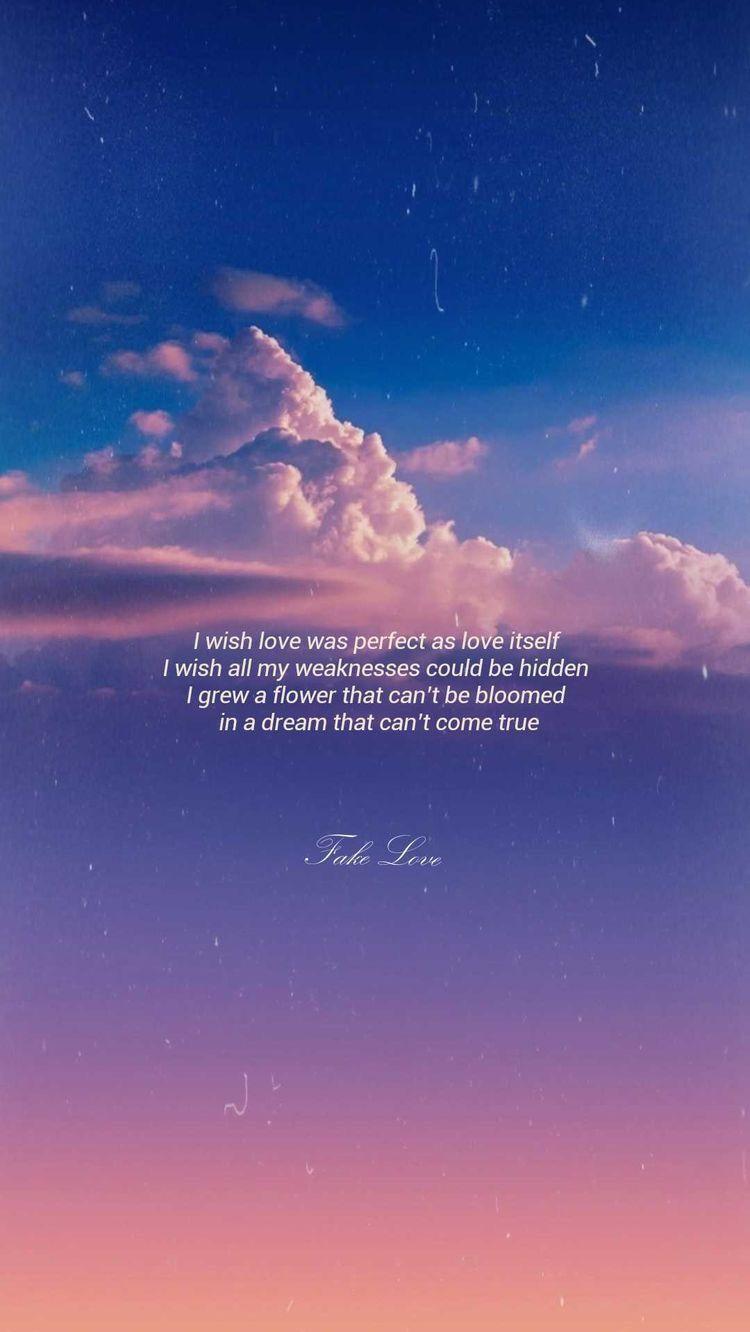 750x1332 BTS Lyrics Wallpaper