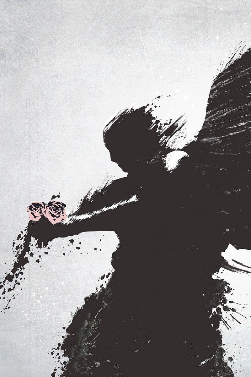 800x1200 Download Wallpaper 800x1200 Angel, Wings, Flower, Vector Iphone 4s 4 For Parallax HD Background