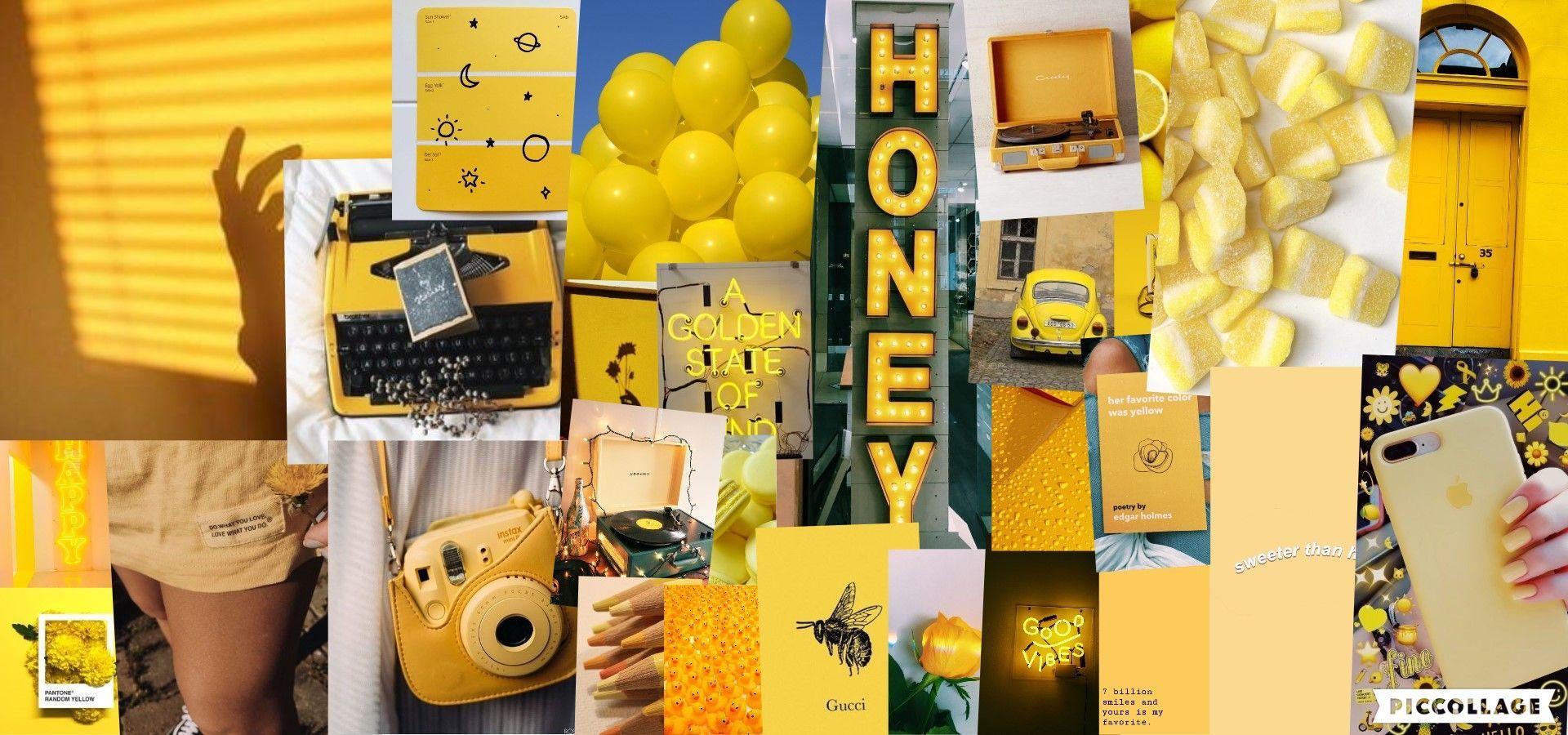 1920x900 Yellow Aesthetic Wallpaper HD Free download