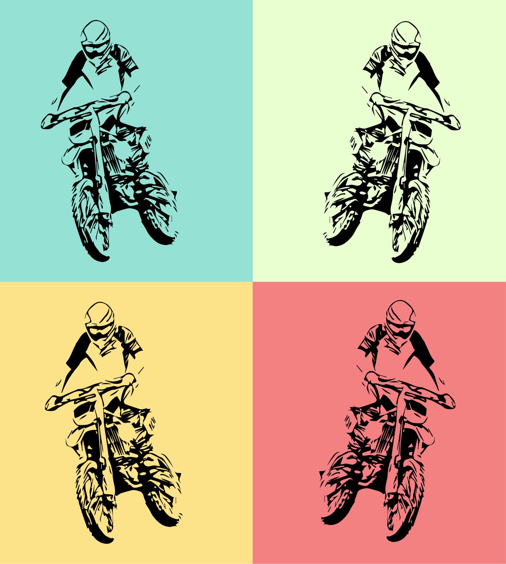 1723x1920 Pop art dirt bike poster. Dirt bike poster wallpaper