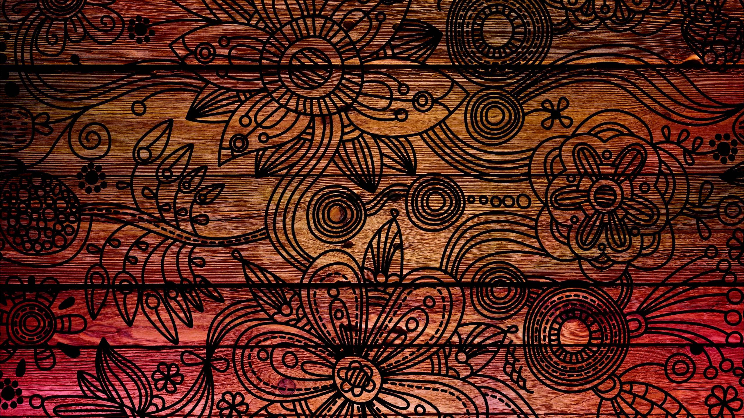 2560x1440 Wood Art