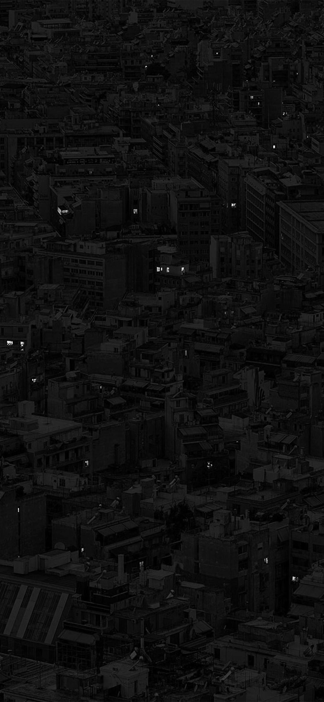 1125x2436 Night City Dark Art Illustration Bw