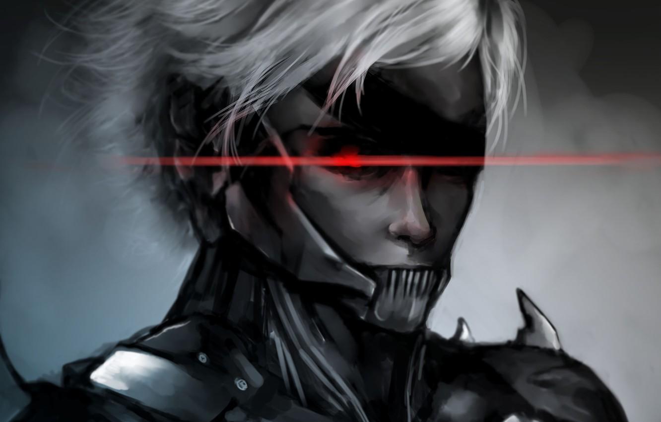 1332x850 Wallpaper eyes, art, headband, guy, MGS, Metal Gear Solid, Raiden, Rising image for desktop, section игры