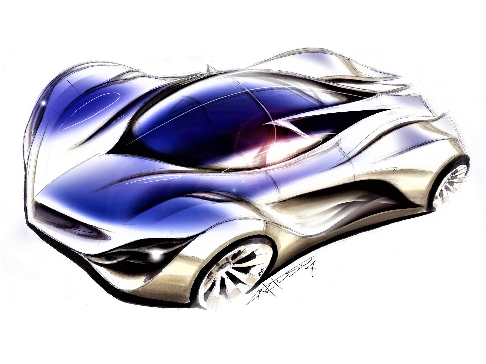 1920x1440 Mazda Furai Concept Sketch (Not my Drawing)