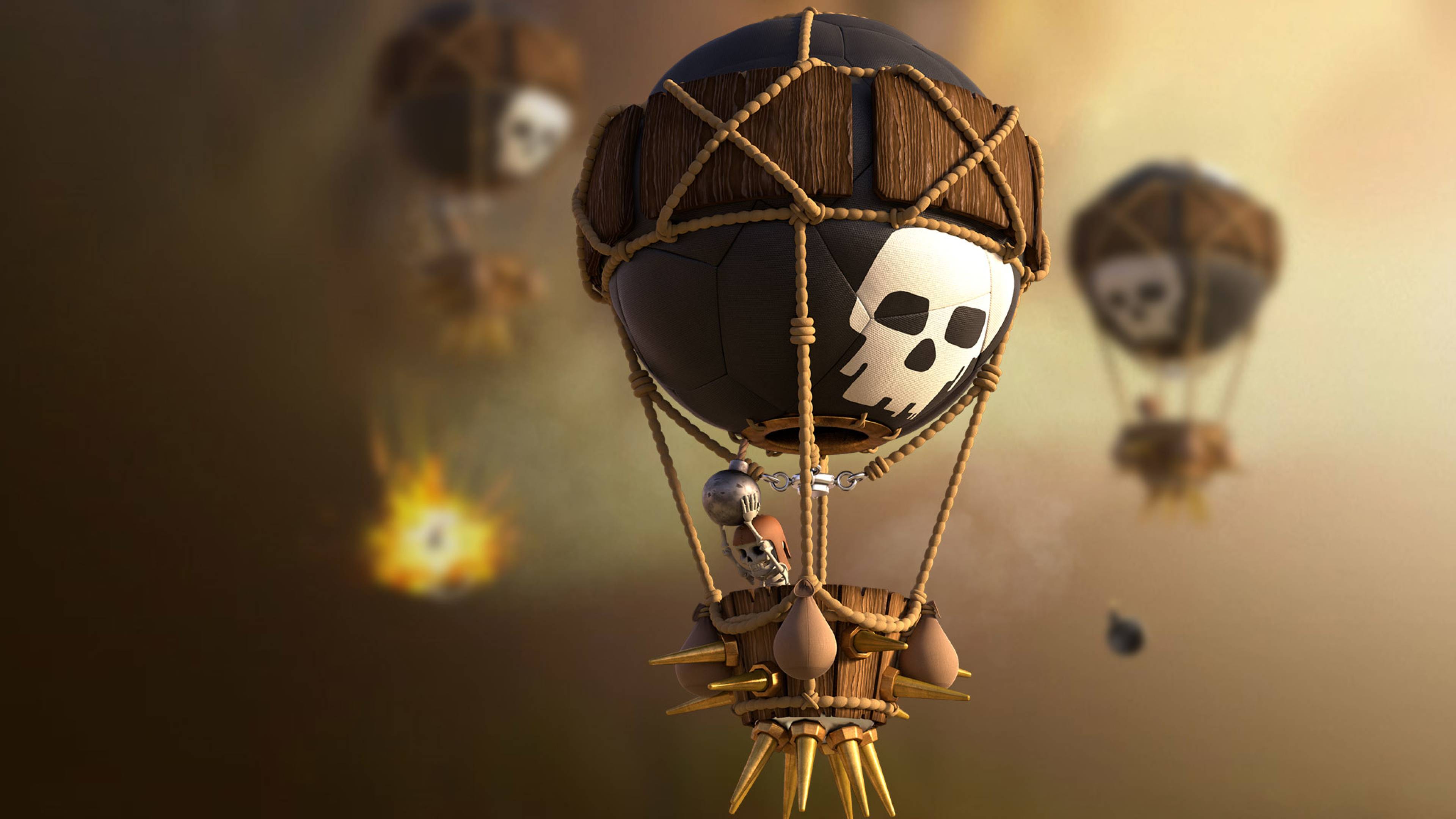 3840x2160 Clash Of Clans Balloons 4K Wallpaper, HD Games 4K Wallpaper, Image, Photo and Background