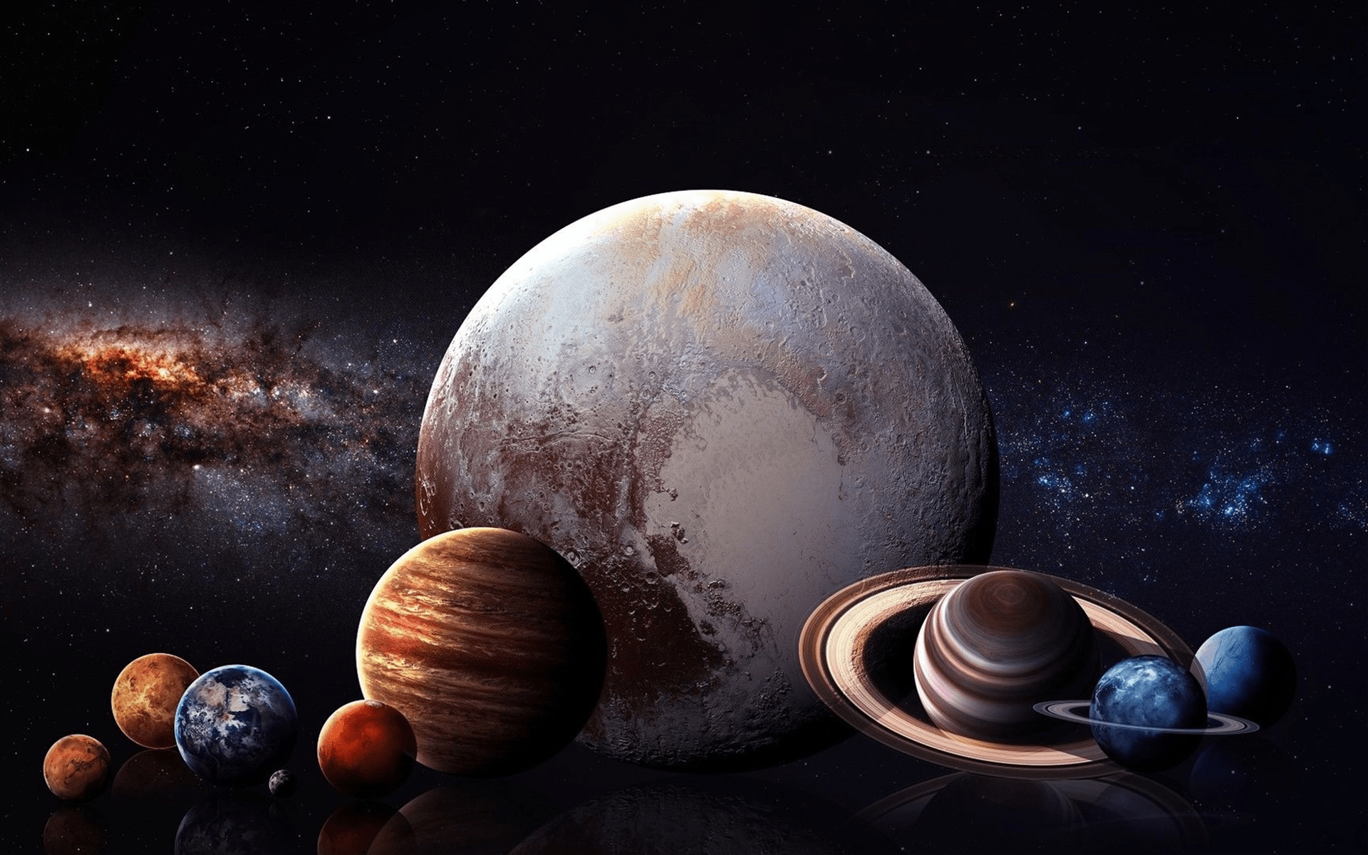 1920x1200 Download Wallpaper Earth, Mars, Venus, Pluto, Uranus, Neptune, Planetary Series, Mercury, Solar System, Planets, Galaxy, Sci Fi, Spaceship, Jupiter For Desktop With Resolution 1920x1200. High Quality HD Picture Wallpaper