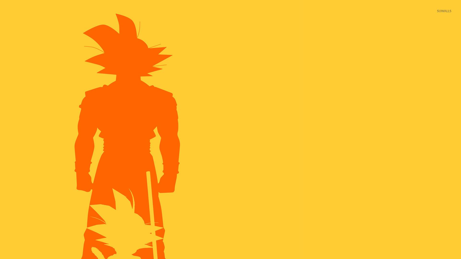 1920x1080 goku wallpaper, orange, yellow, illustration, graphic design, silhouette