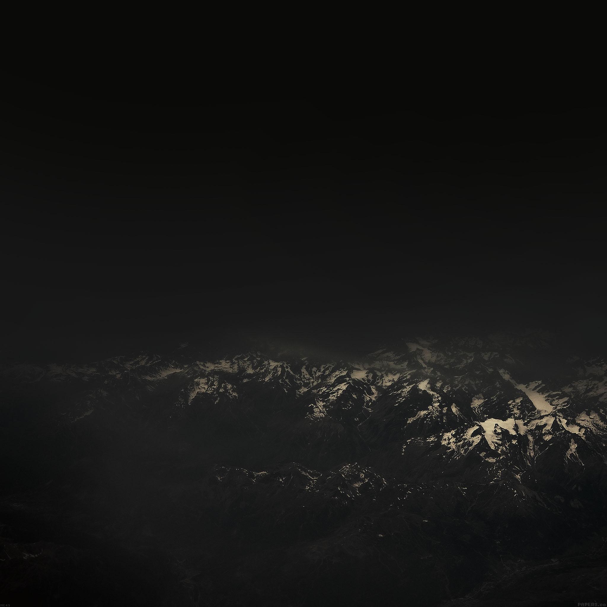 2048x2048 The Alps Dark Mountain Sky View Wallpaper