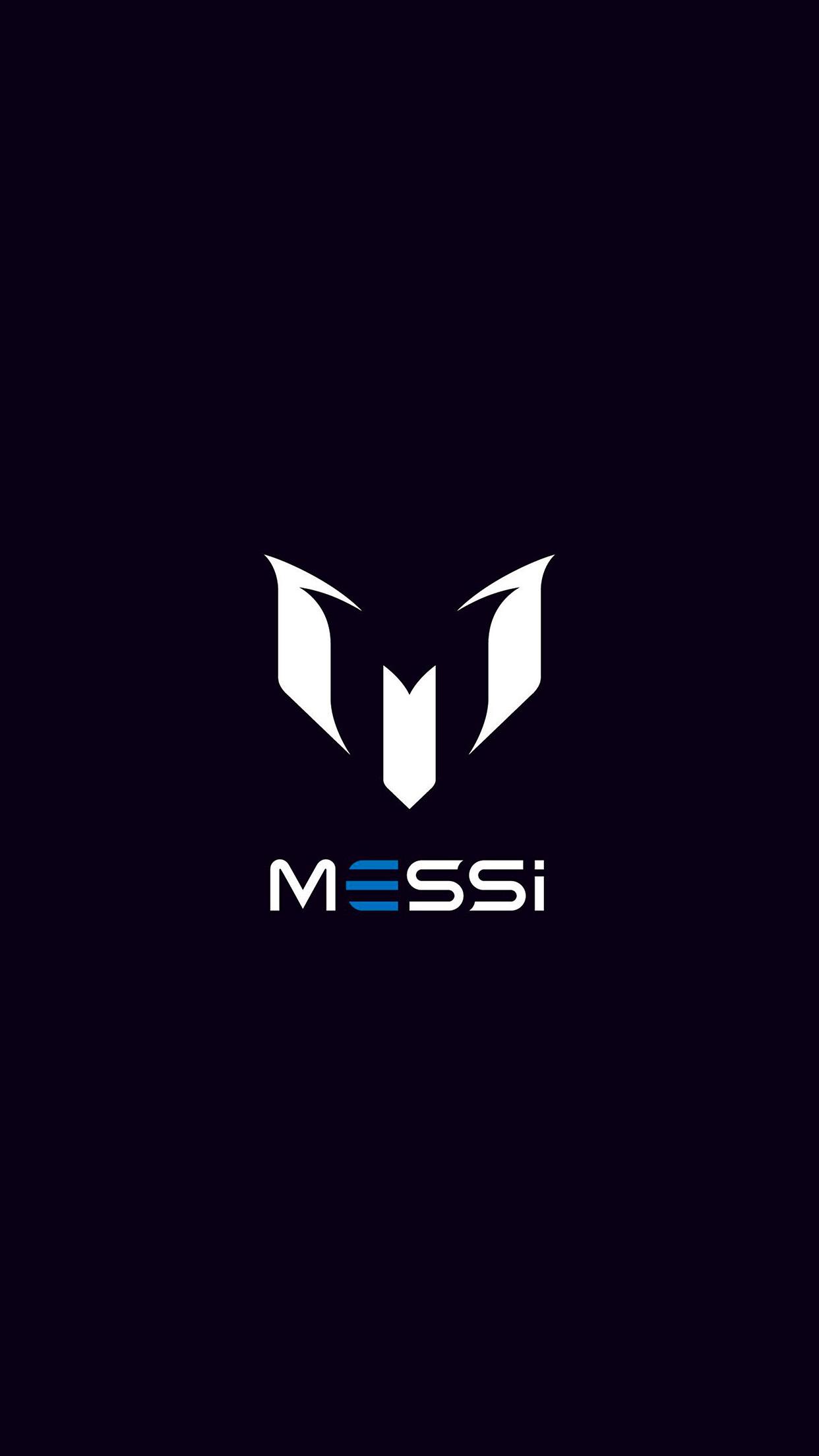 1242x2208 iPhone X wallpaper. messi logo art minimal dark
