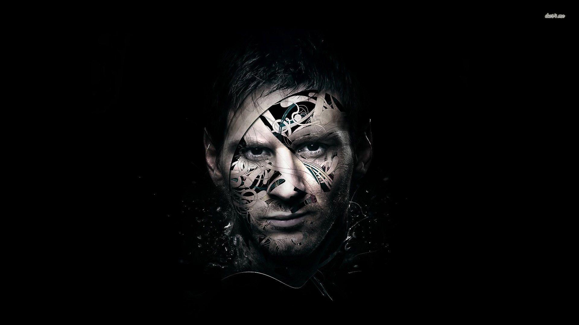 1920x1080 Lionel Messi Wallpaper HD black background (2022)