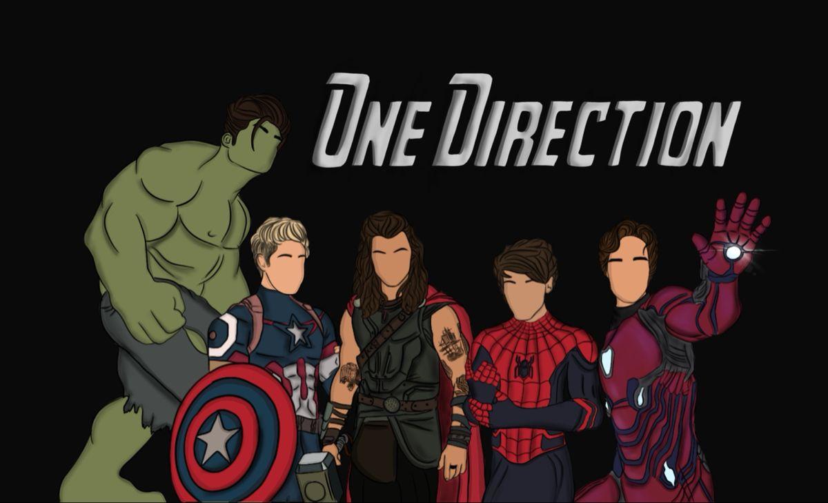 1200x729 Hi, I'm New On Reddit And In The 1D Fandom. I Am A Larrier (Niall Approves) And I Love All Of Their Songs. I Hope You Enjoy This Marvel Style 1D Wallpaper I