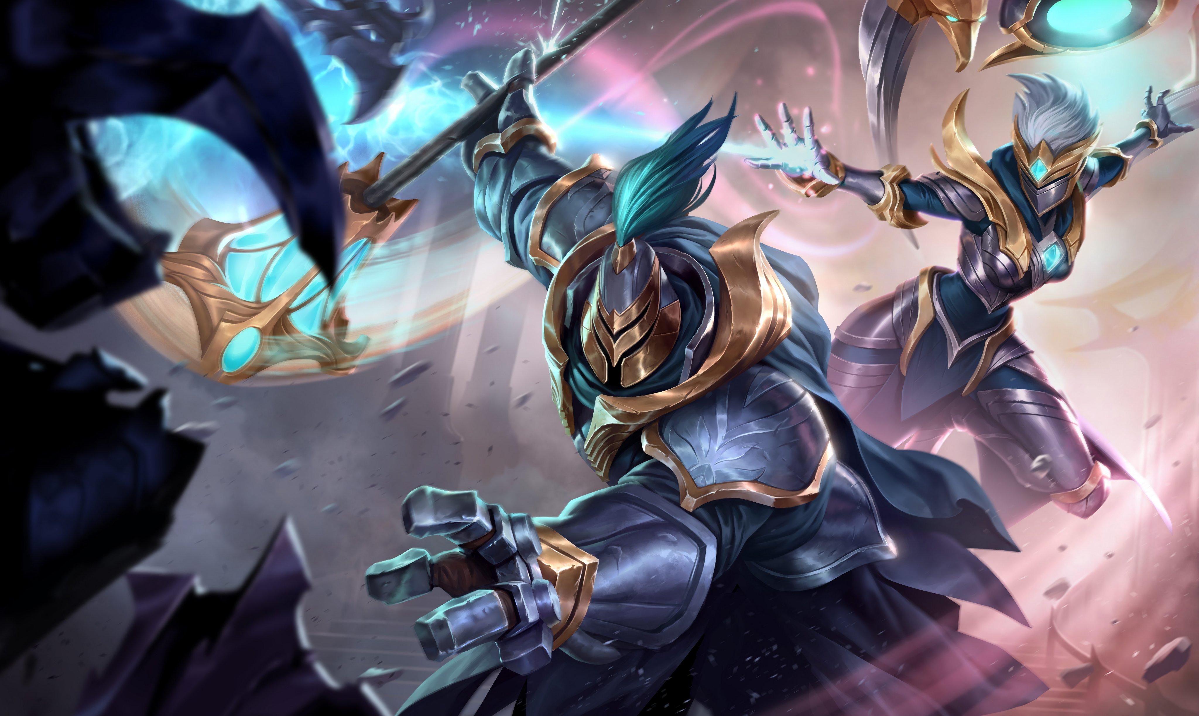 4096x2446 League of Legends: Wild Rift in style today with Warden Jax, Mecha Kha'Zix, and Mecha Rengar!