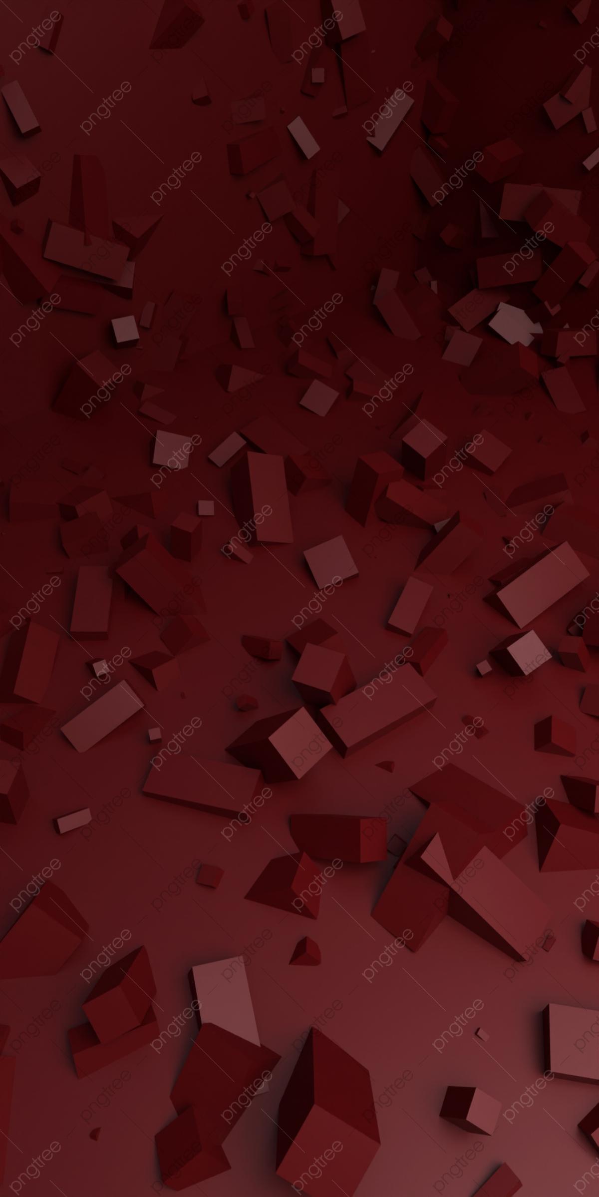1200x2397 Geometric Surface Wallpaper Background With Red Beam Broken Cube Abstract, Graphic, Futuristic, Geometry Background Image for Free Download