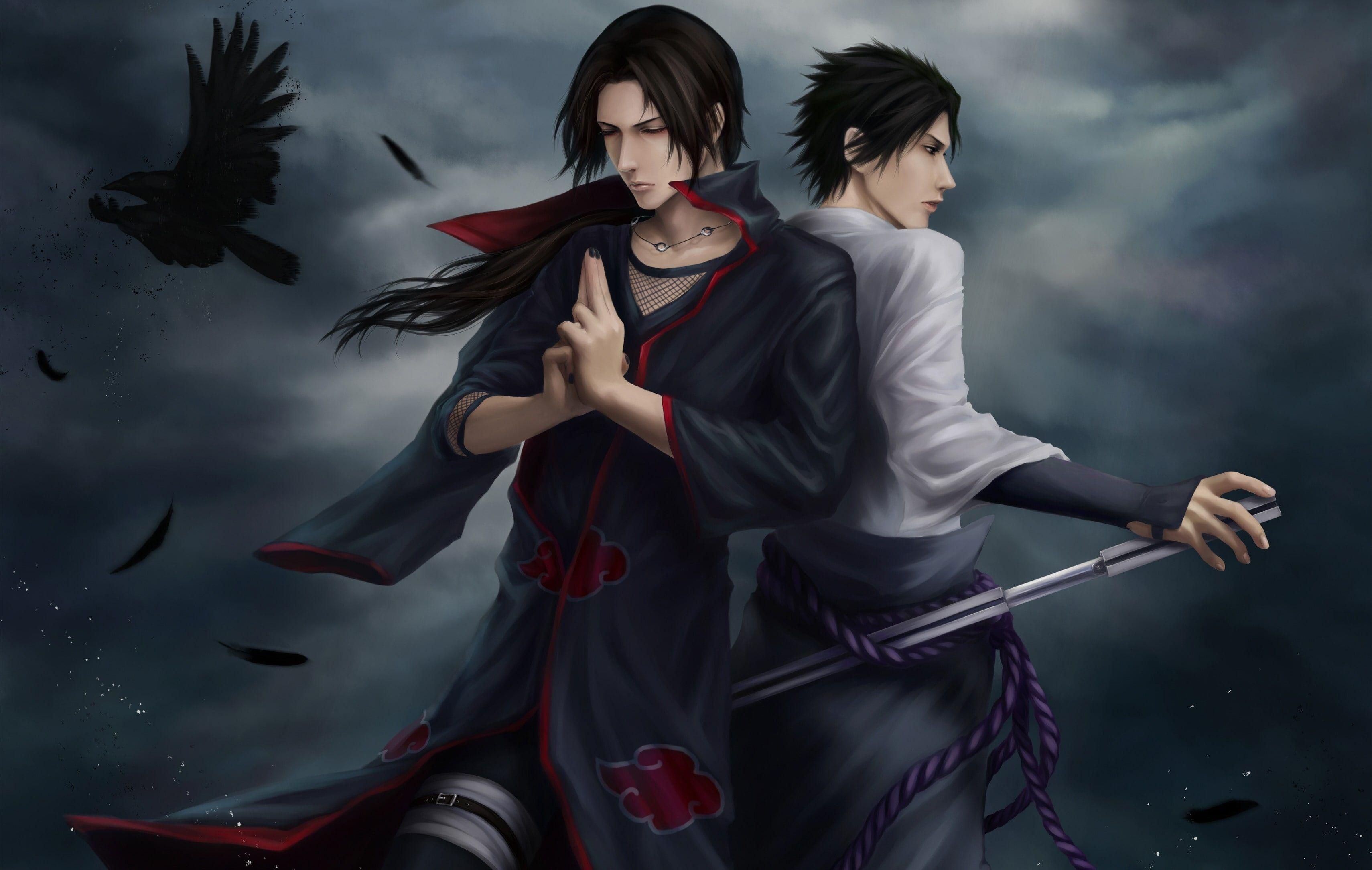 3420x2168 birds uchiha sasuke naruto shippuden akatsuki uchiha itachi anime boys crows swords Anime Naruto HD Art #BIRDS #akatsuki an. Itachi, Itachi uchiha, Sasuke uchiha