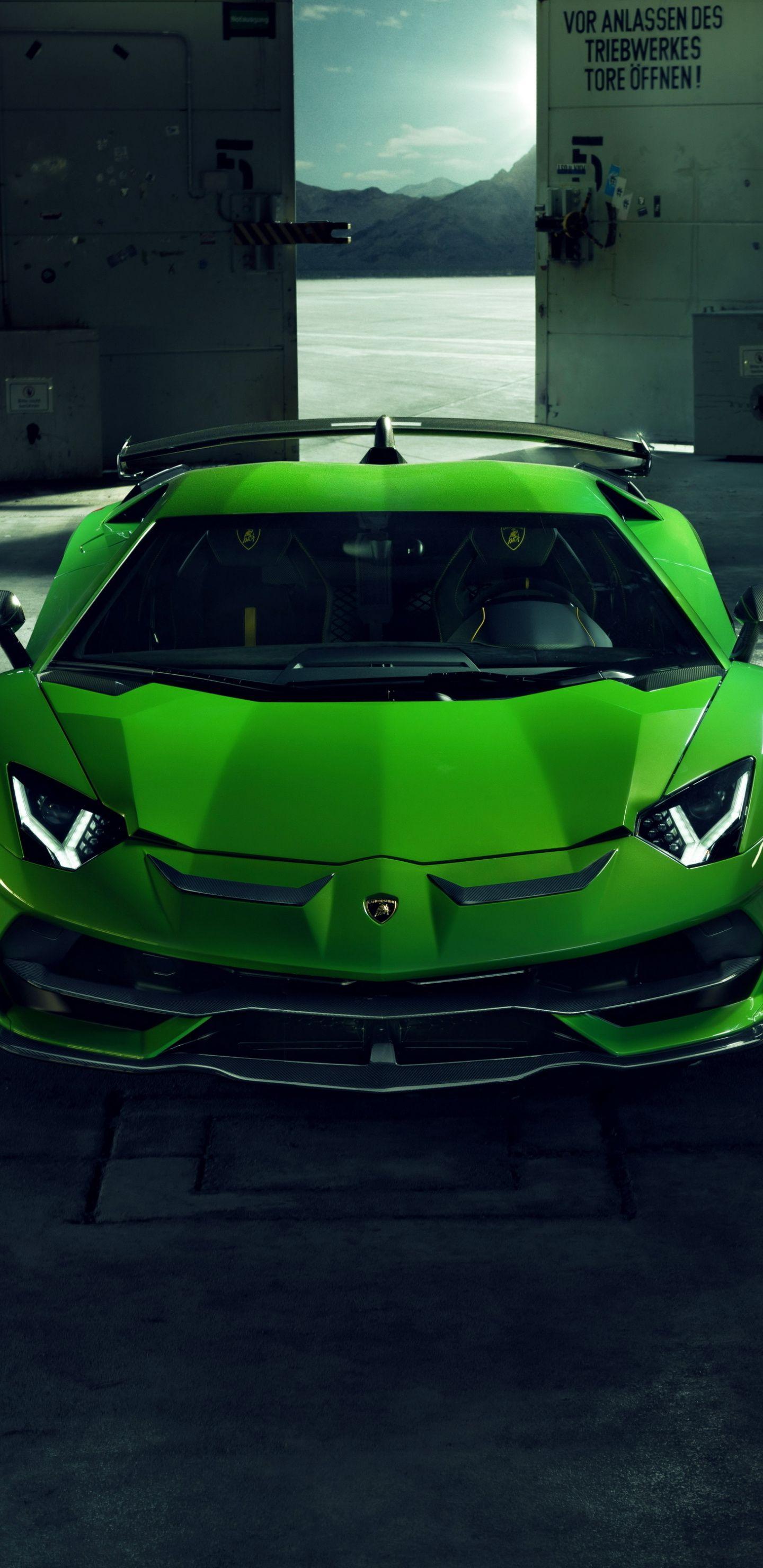 1440x2960 Sports car, Lamborghini Aventador SVJ wallpaper. Lamborghini aventador, Picture of sports cars, Green lamborghini