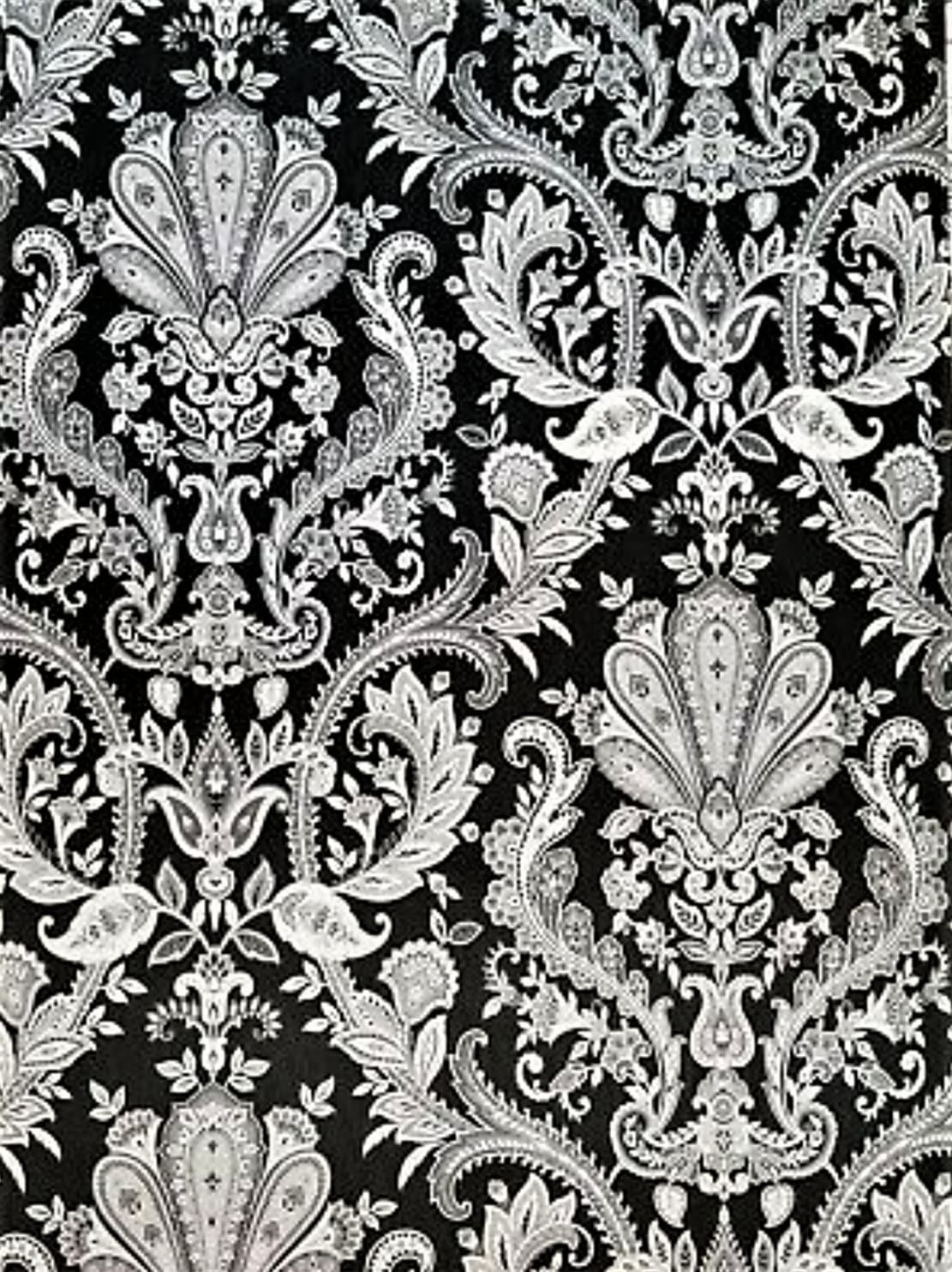 1111x1484 Elegant Black Silver Damask Wallpaper Vintage Chic Baroque
