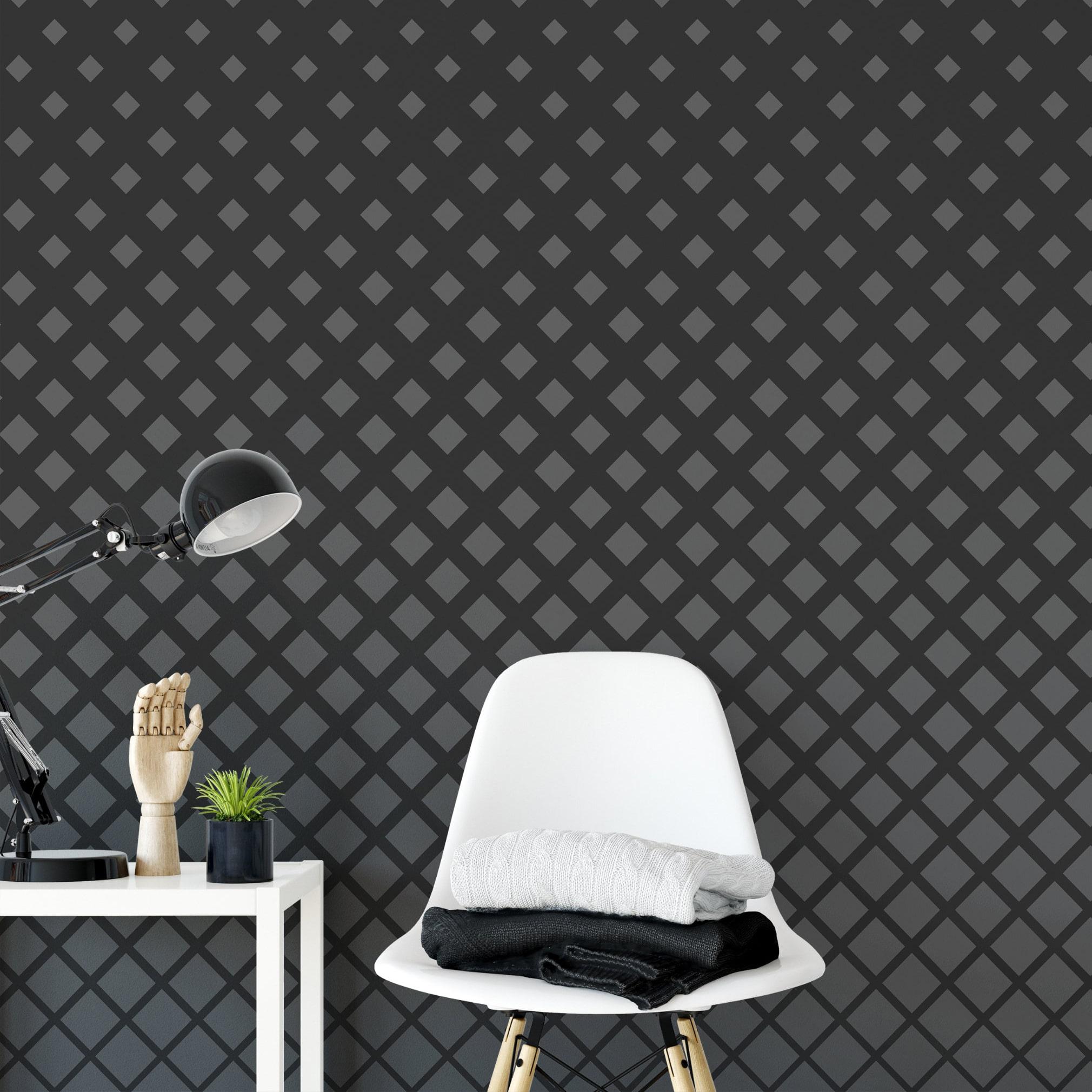2020x2020 Organic Black Squares Small Pattern Wallpaper