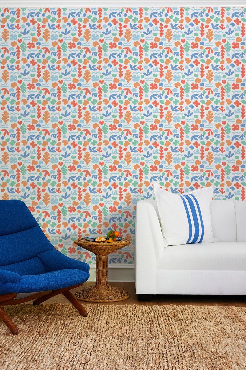 800x1200 Small Sea Garden' Wallpaper by Tea Collection. Colorful Removable & Traditional Wallpaper