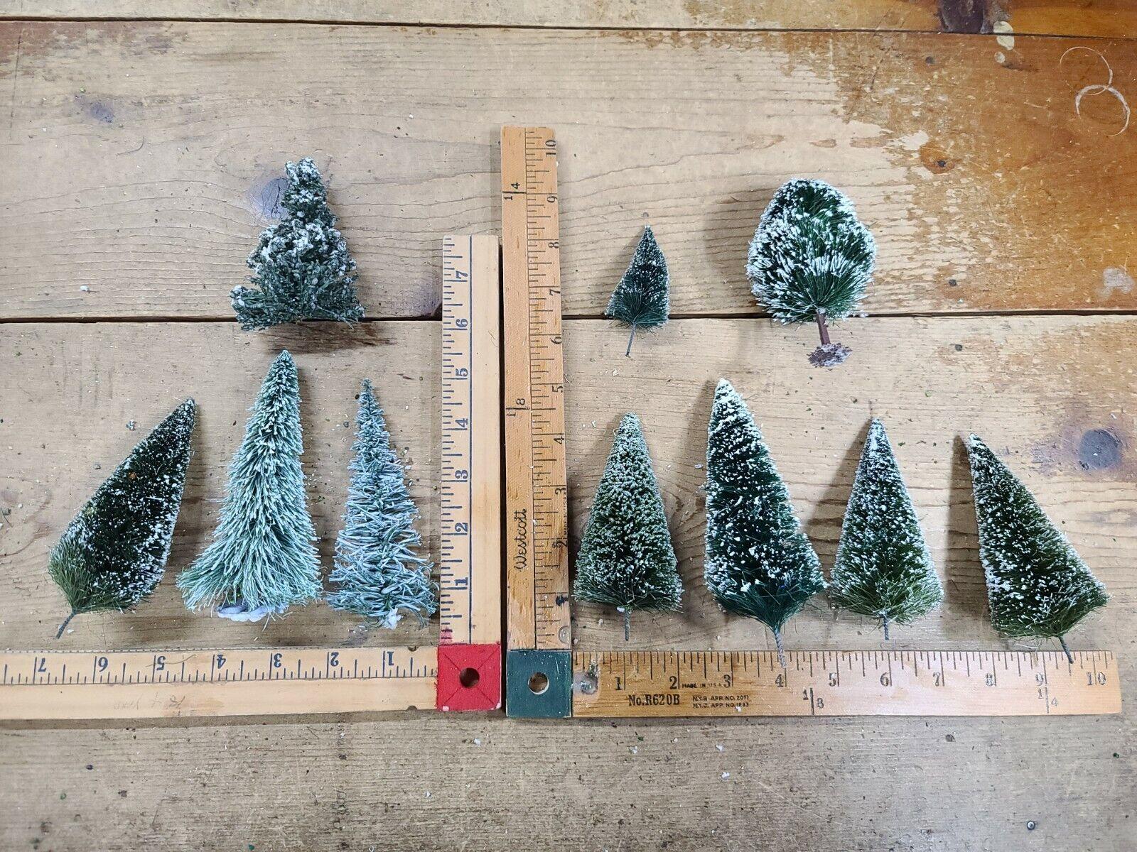 1600x1200 Vintage Bottle Brush Christmas Trees For Christmas Village lot of 10