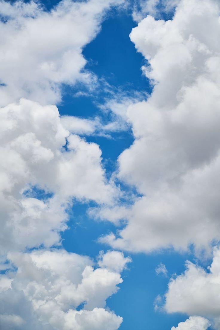 736x1103 blue cloudy sky, summer, clouds, white, landscape, nature, white clouds HD wallpaper. Sky photography nature, Blue sky wallpaper, Sky picture
