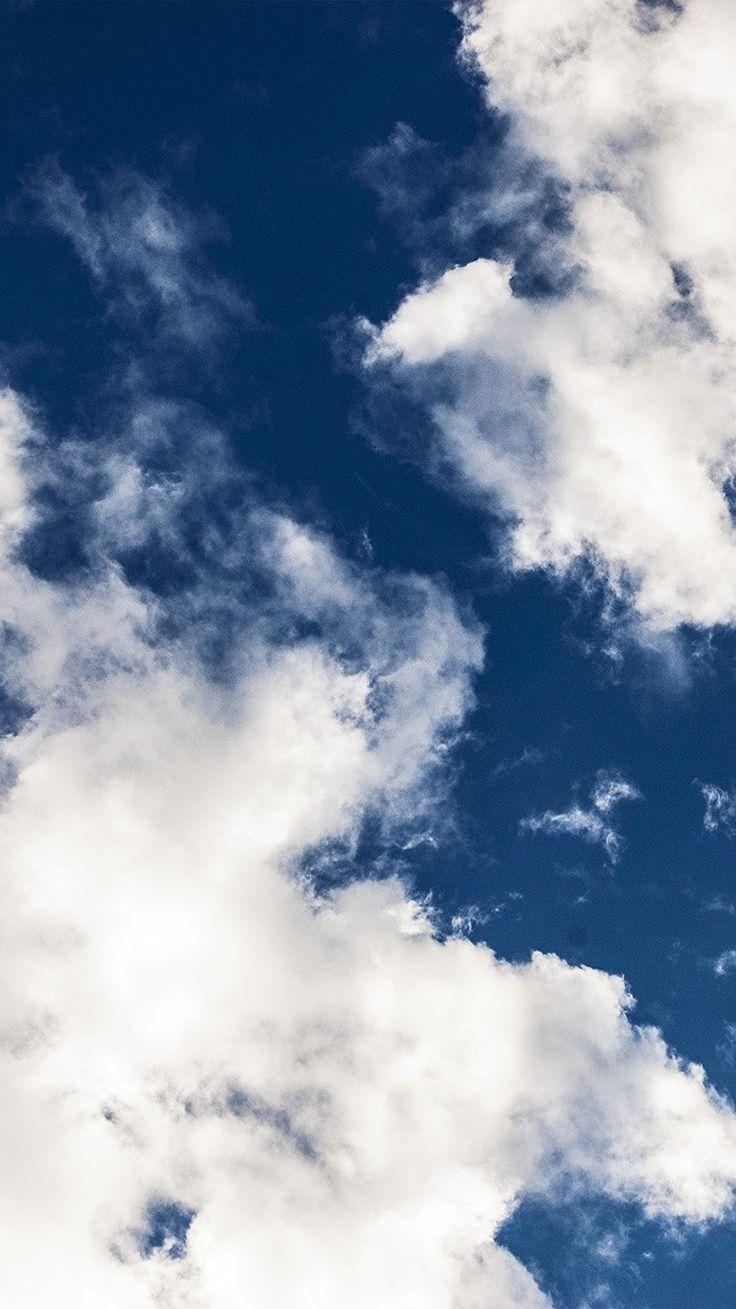736x1309 Cloud Dark Blue Sky Nature Summer White. 하늘 미학, 파란색 아이폰 배경화면, 파란 하늘