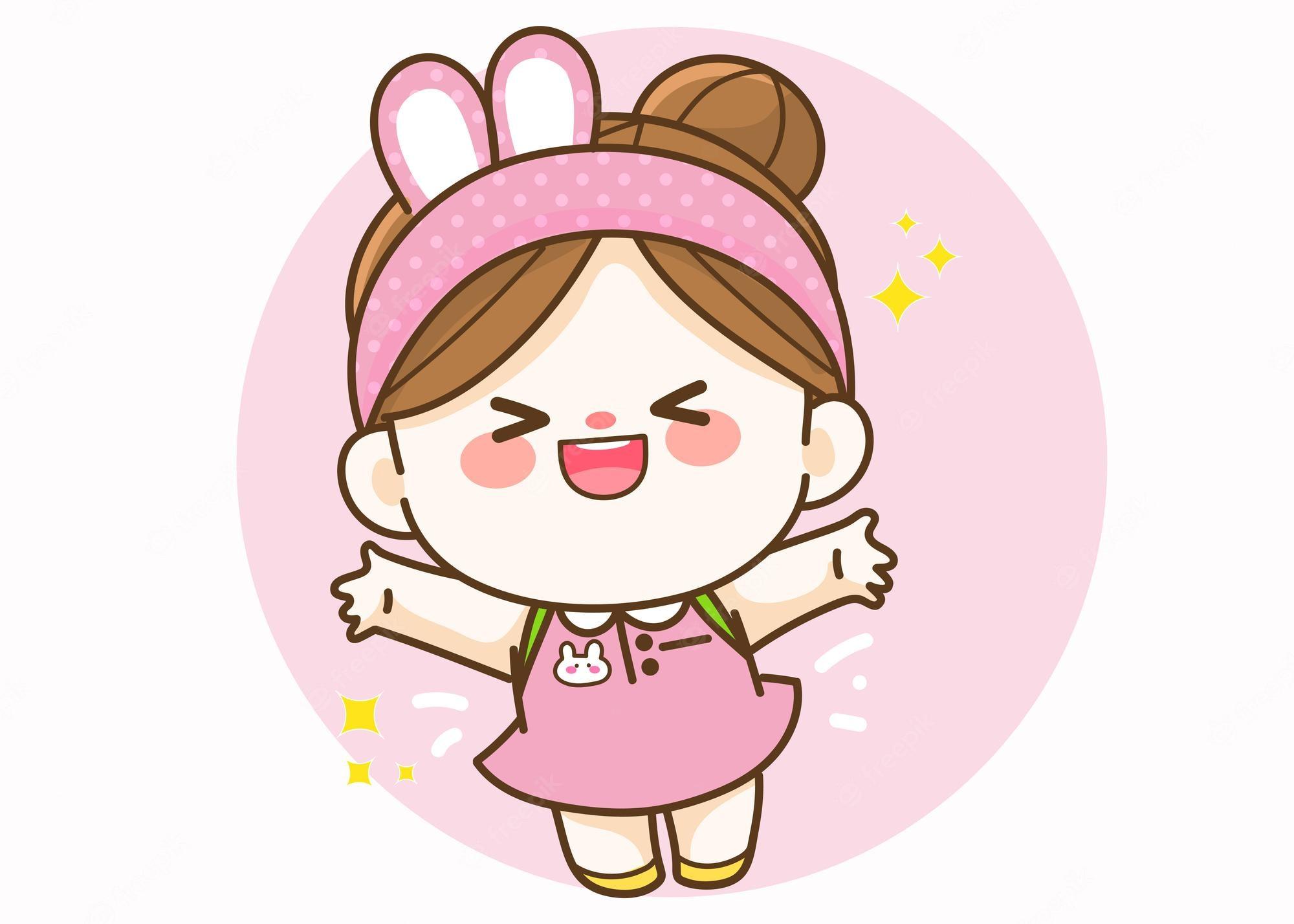 2000x1428 Cute Girl Cartoon Image. Free Vectors, & PSD