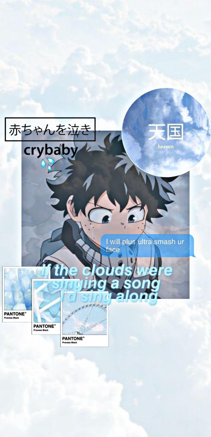 736x1522 aesthetic light blue deku wallpaper. Cute anime wallpaper, Baby blue wallpaper, Blue anime