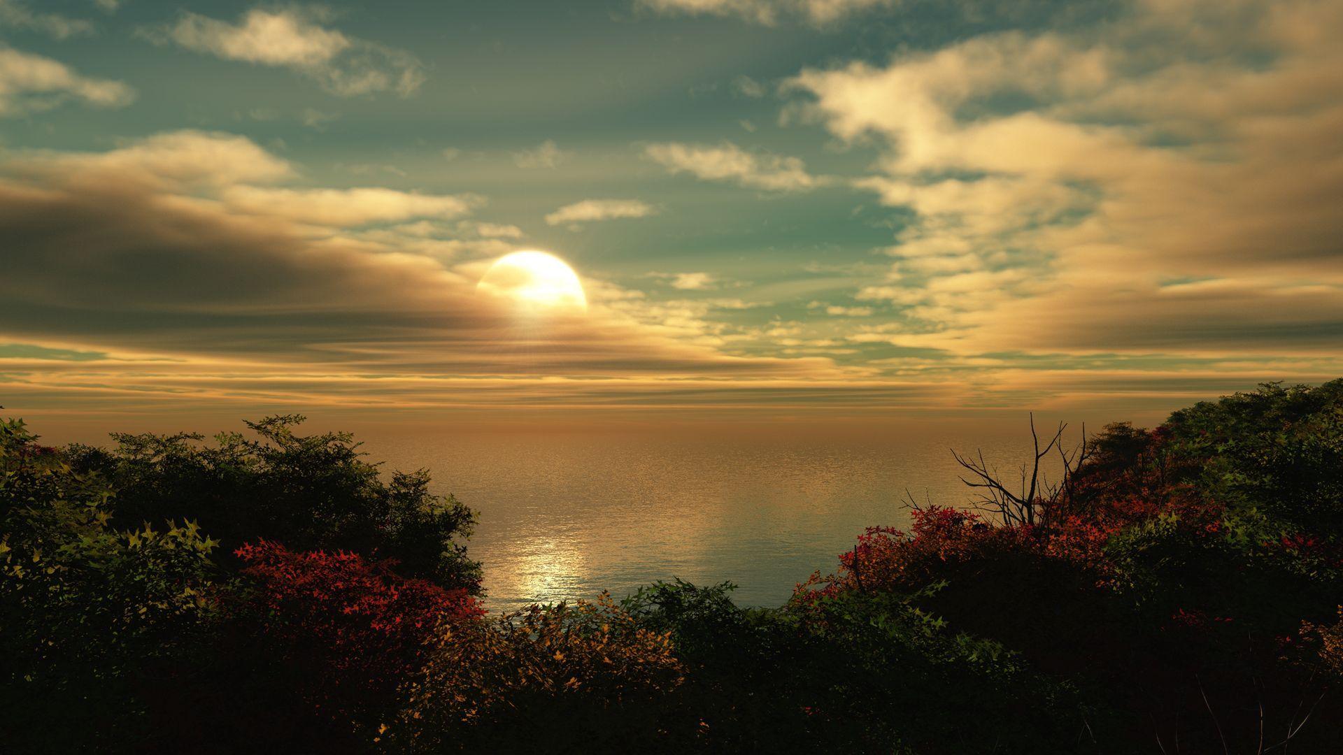 1920x1080 Rainy Fall Sunrise. HD wallpaper, HD arka plan, HD arkaplanlar