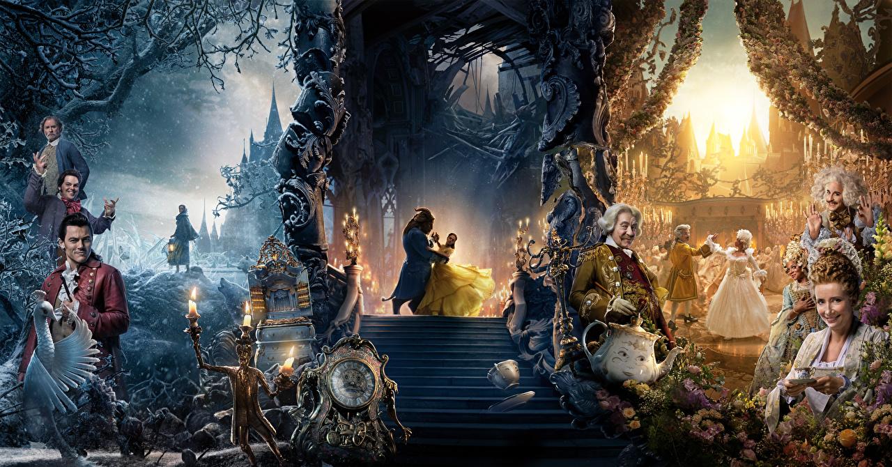 1280x670 Wallpaper Beauty and the Beast 2017 Emma Watson monster Dancing