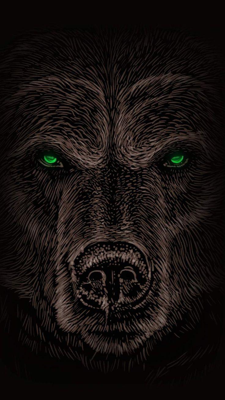 736x1308 Grizzly Bear iPhone Wallpaper. Grizzly bear tattoos, Bear artwork, Bear tattoo designs