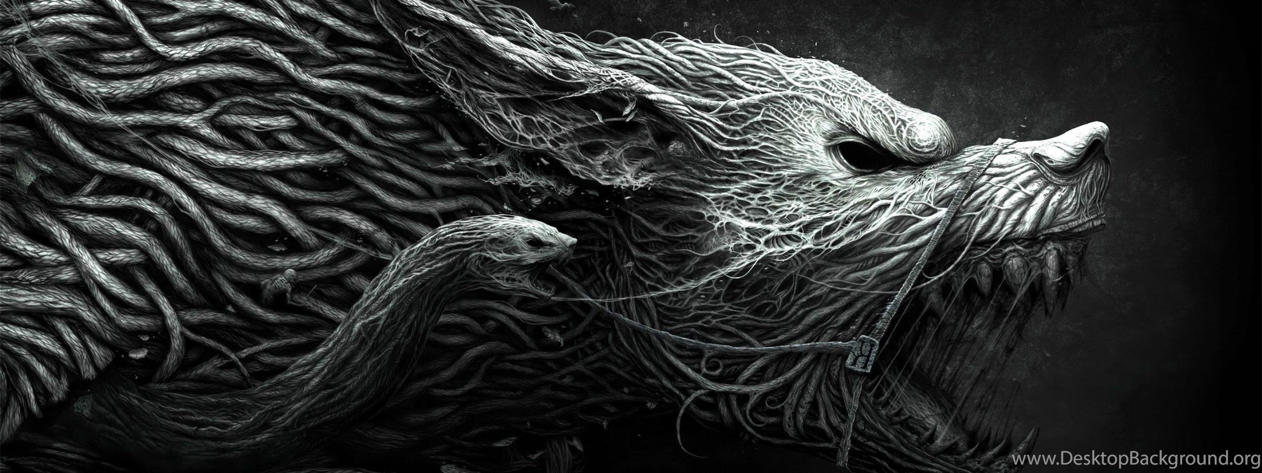 2560x960 Dual Screen Wallpaper Wolf