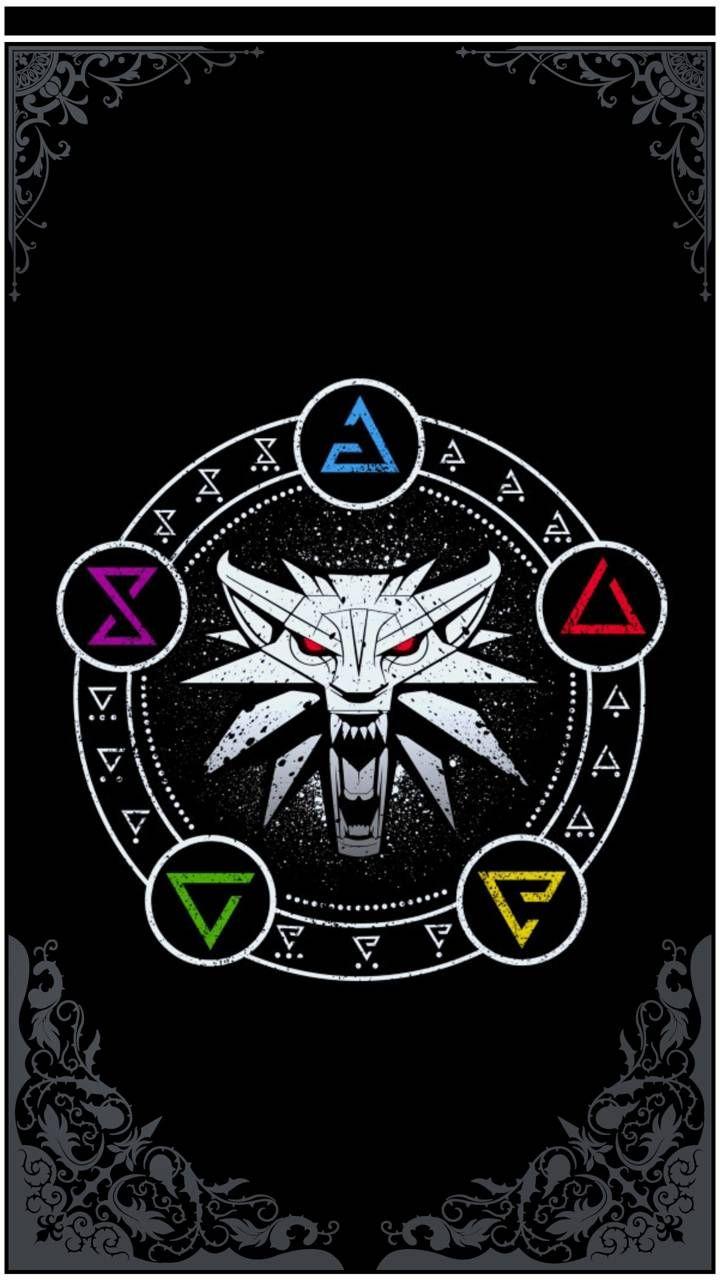 720x1280 Download Witcher sings Wallpaper by Svoby93 now. Browse millions of popular black Wallpaper. Witcher tattoo, The witcher game, Witcher art