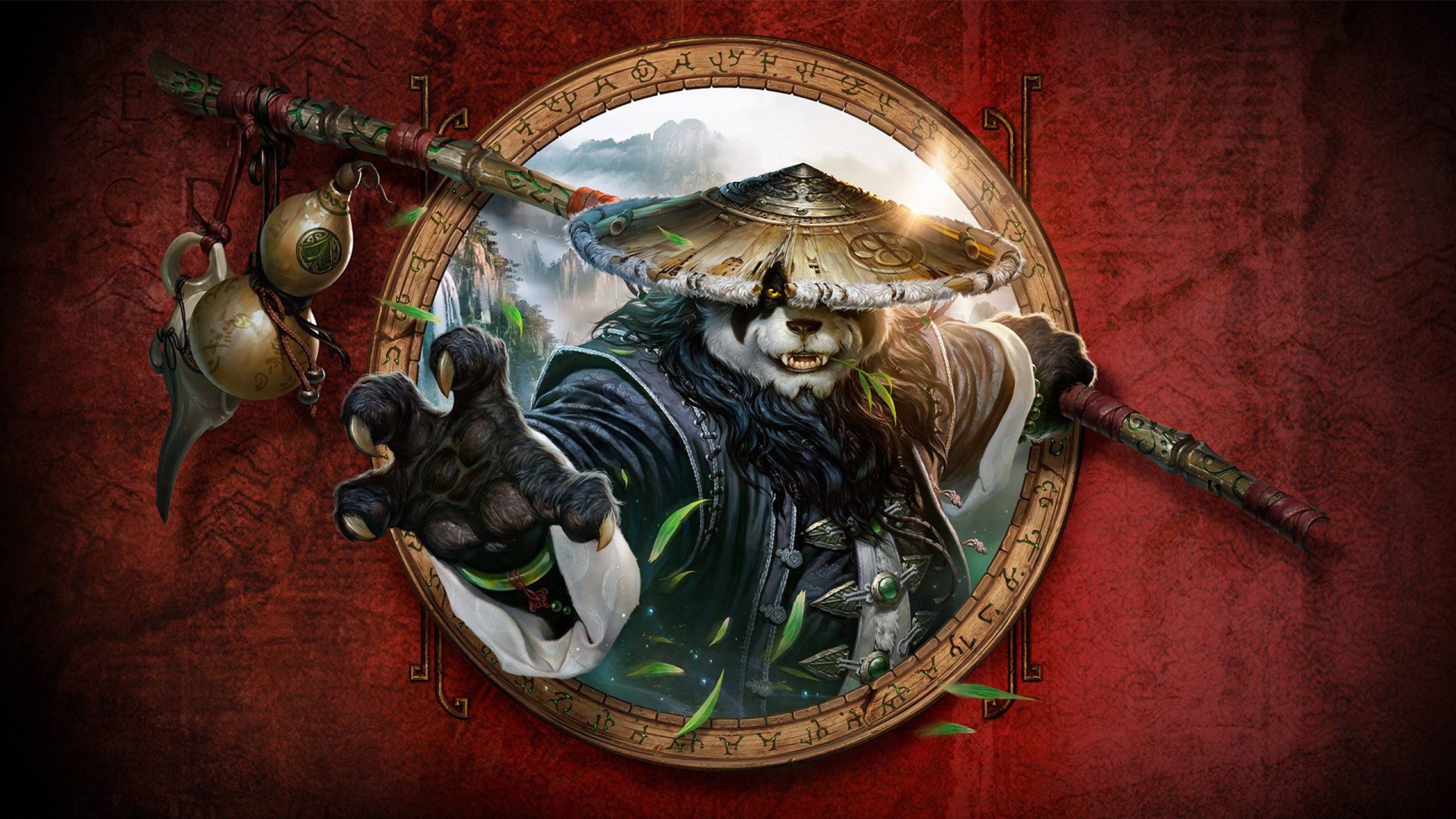 2560x1440 world of warcraft mists of pandaria, panda, leaves 1440P Resolution Wallpaper, HD Games 4K Wallpaper, Image, Photo and Background
