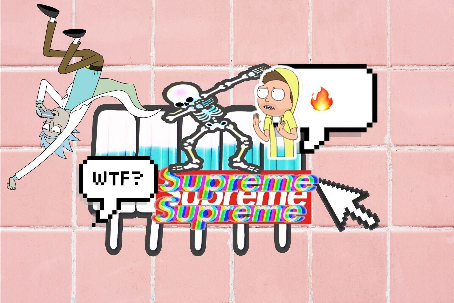 1536x1024 freetoedit remix rickandmorty supreme dab wtf wallpaper