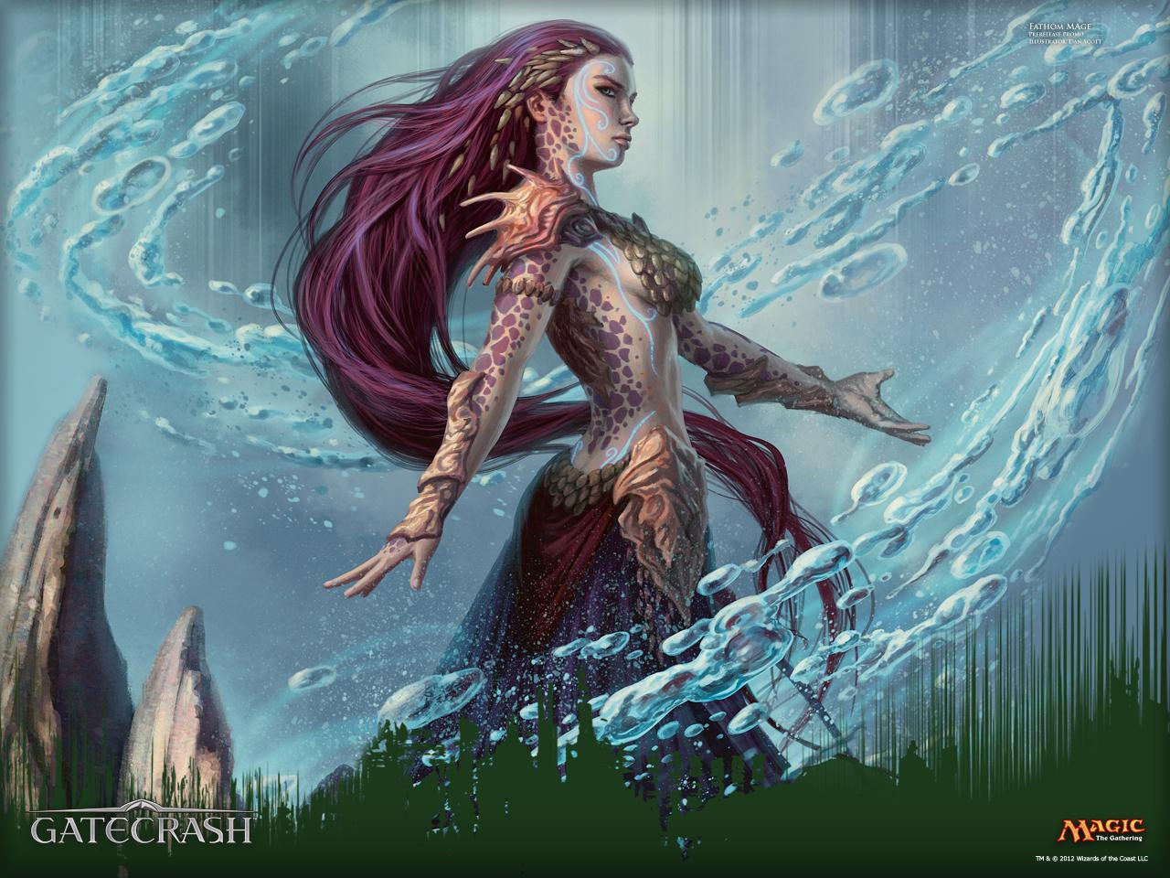 1280x960 Wallpaper of the Week: Prerelease Promo Fathom Mage. MAGIC: THE GATHERING