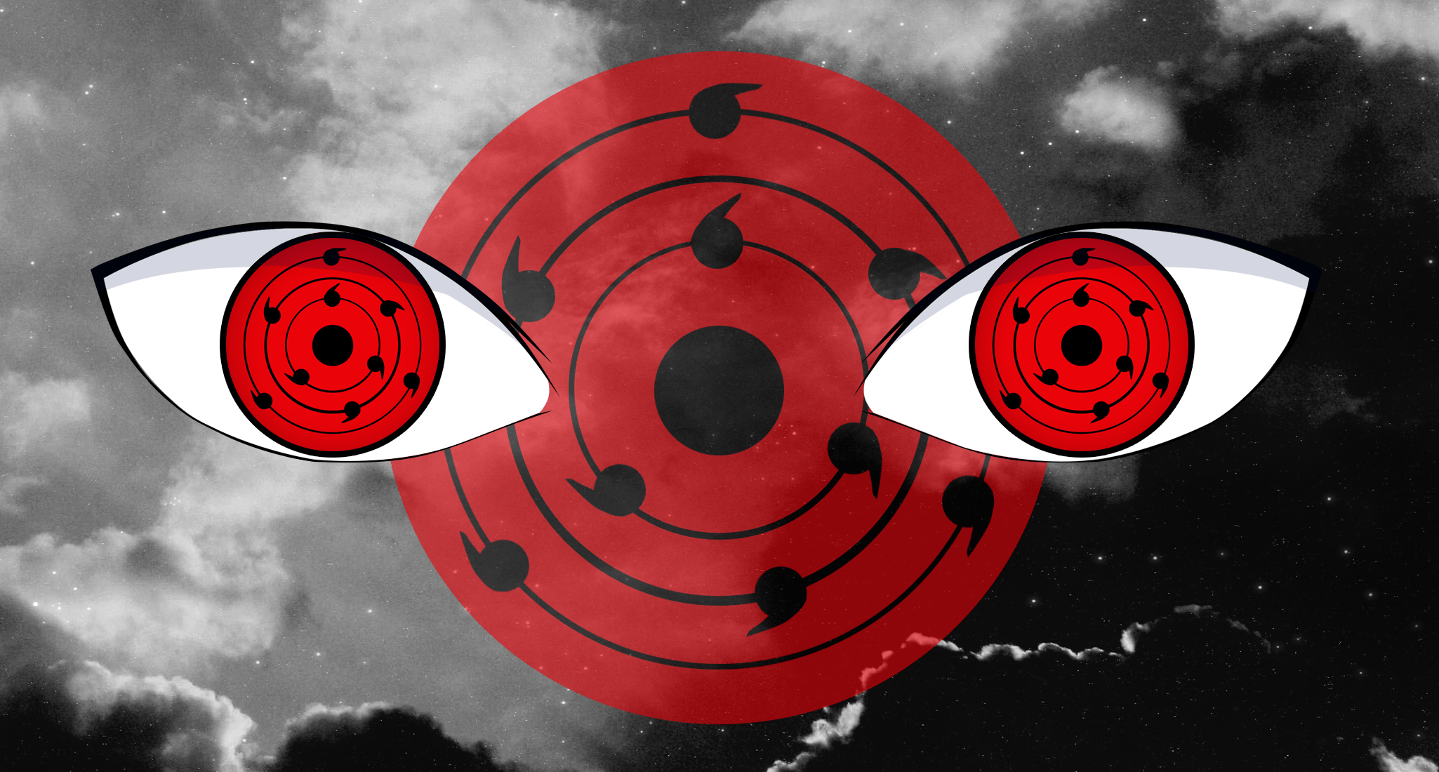 2050x1100 Wallpaper HD Sharingan Rinnegan