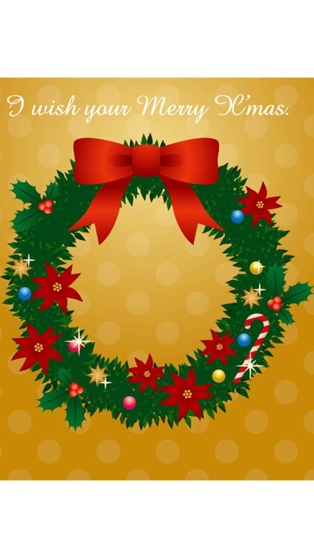 1080x1920 Christmas Wreath. wallpaper.sc iPhone6sPlus