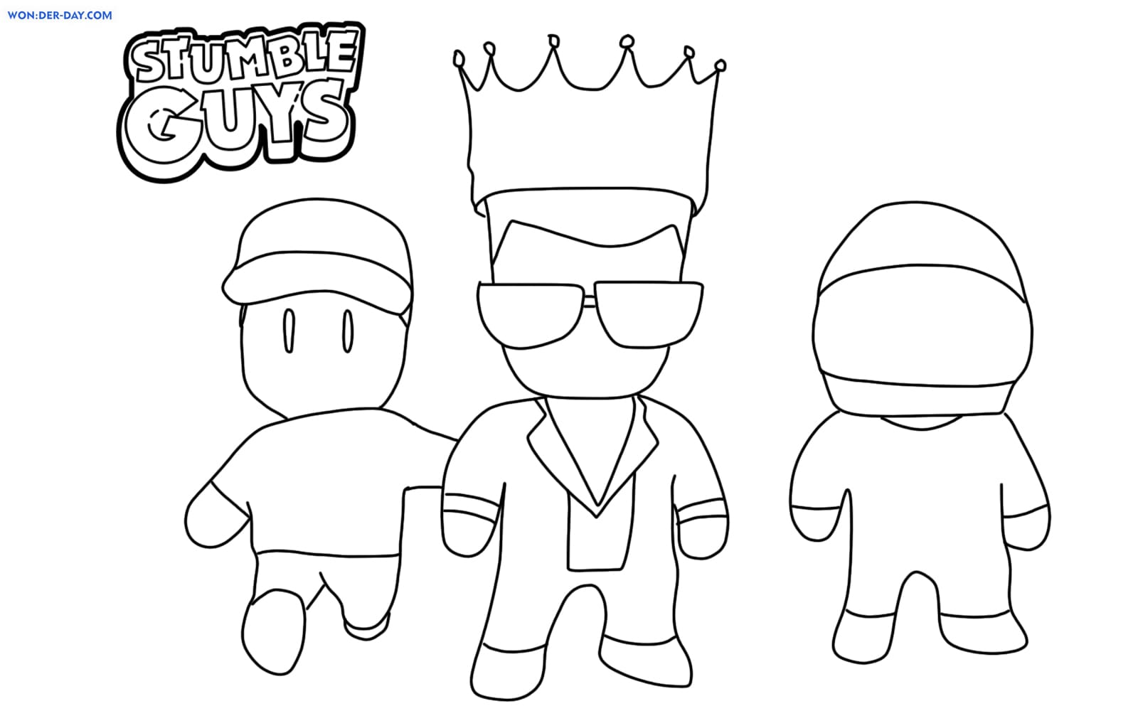 1600x1000 Stumble Guys. Print and Color