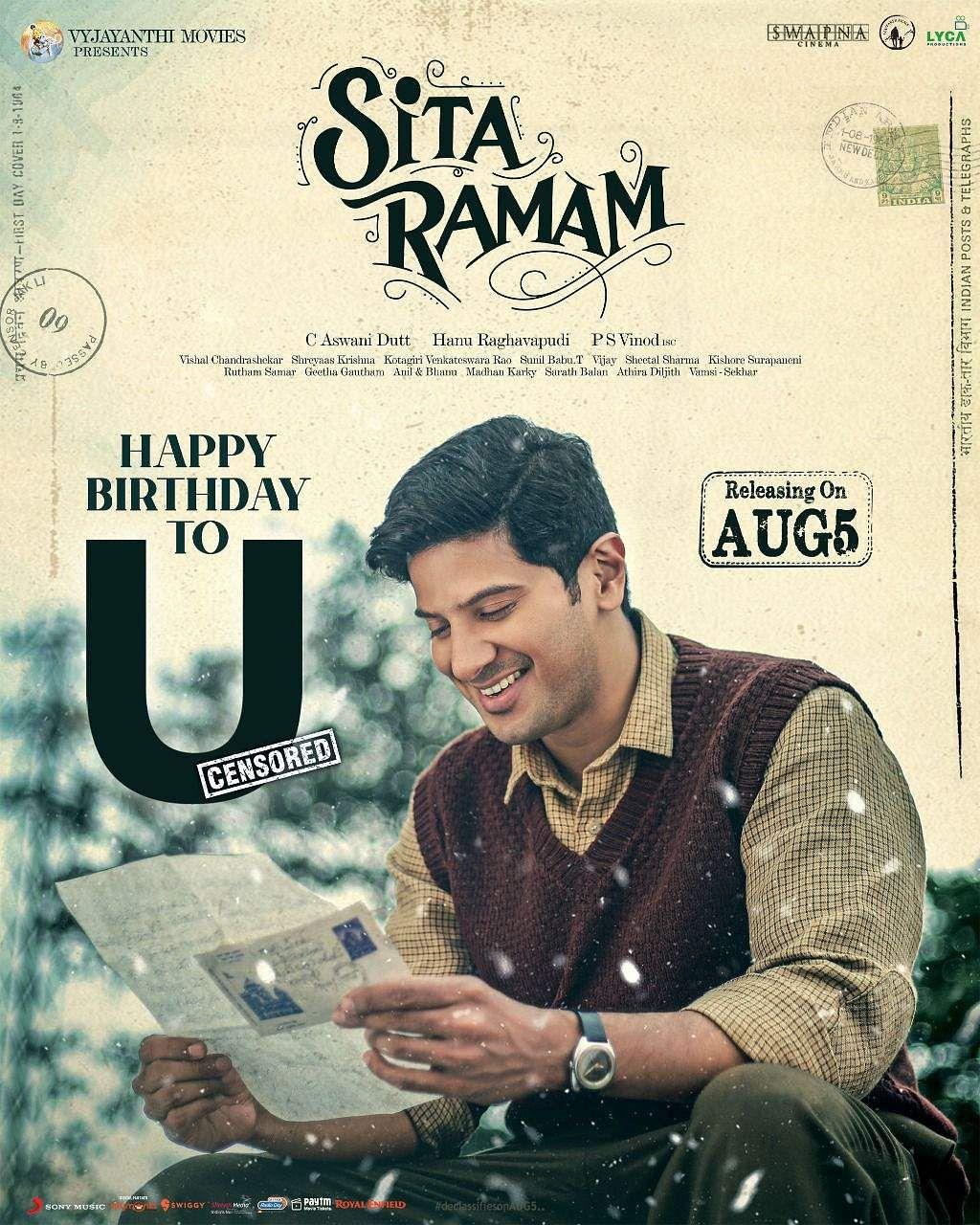 1024x1280 Dulquer Salmaan's 'Sita Ramam' gets U certificate- Cinema express