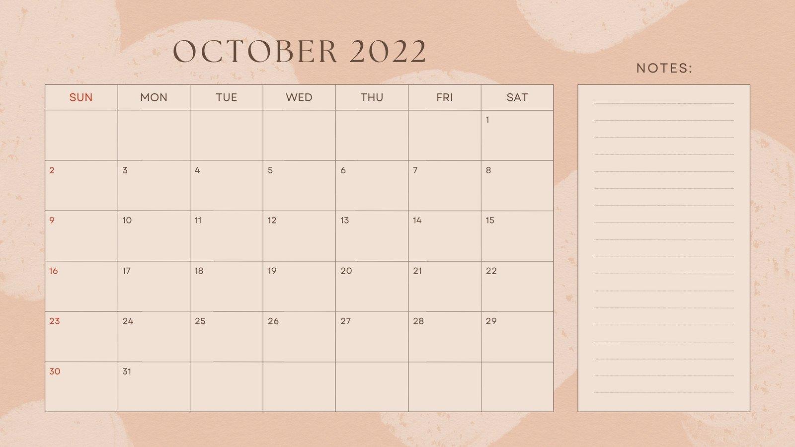 1600x900 Free and customizable calendar templates