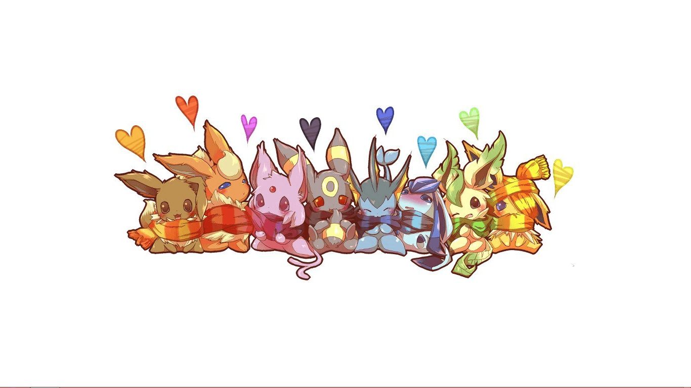 1366x768 Eevee evolutions wallpaper