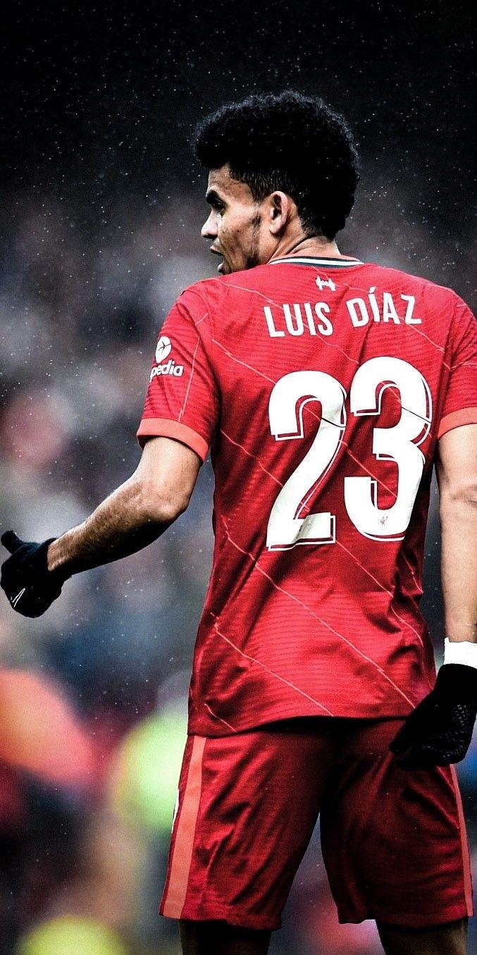 677x1355 LFC Luis Diaz en 2022. Fútbol, Fotos de fútbol, Luis