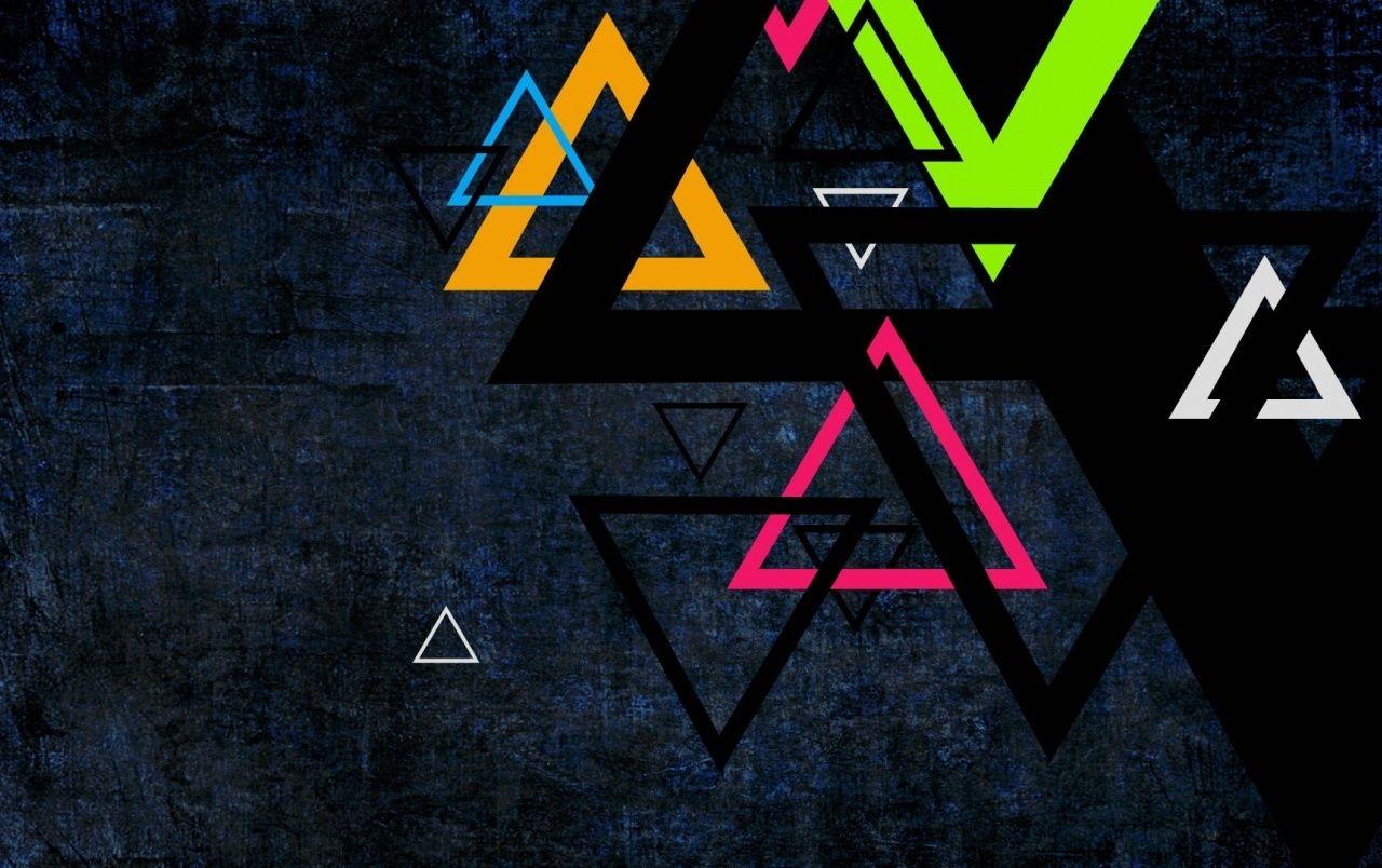 1280x804 Colorful Triangles wallpaper. Colorful Triangles