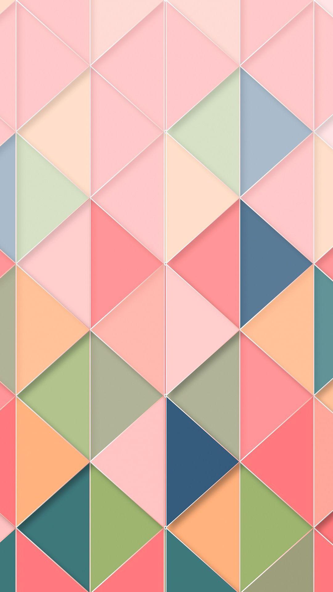 1080x1920 Colorful, triangles, geometry, abstract wallpaper. ρ૨єττყ ρคττє૨